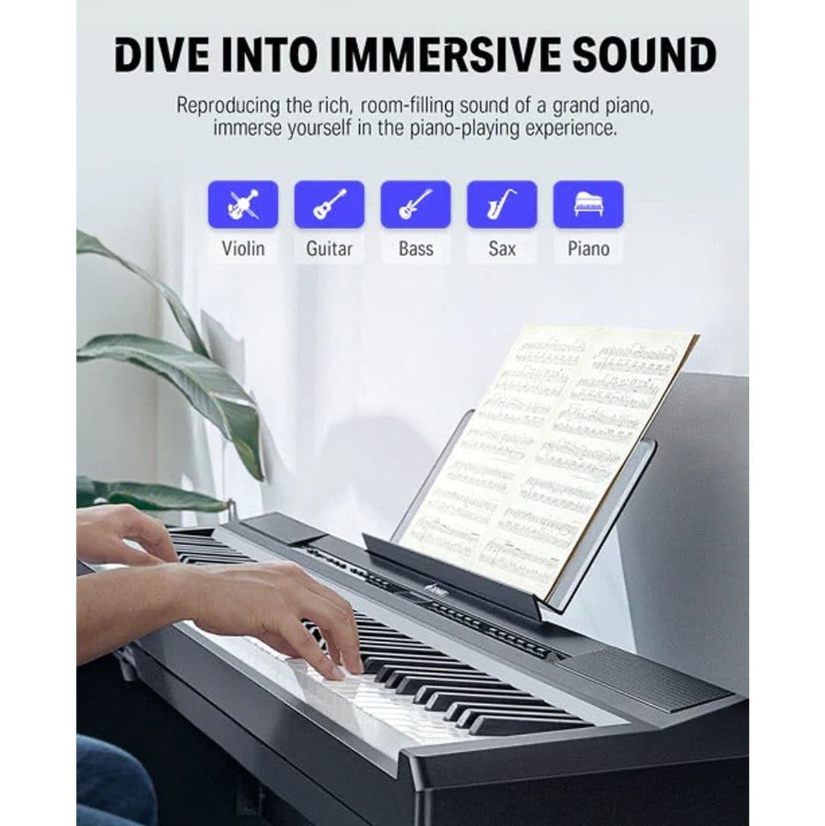 88 Key Portable Piano w/ Stand — DONNER