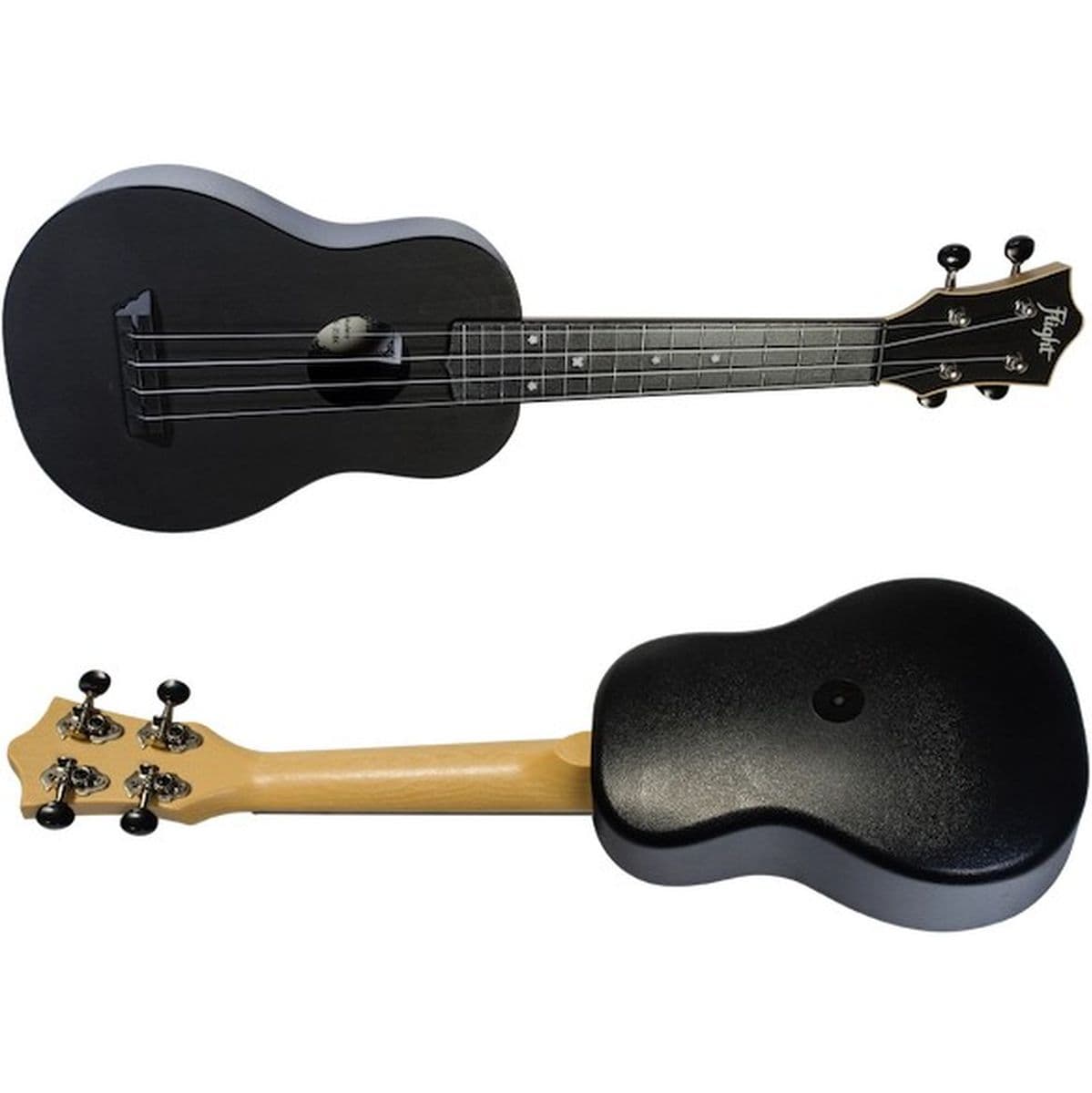 TUS-35 BK Soprano Uke Black — Flight Ukuleles