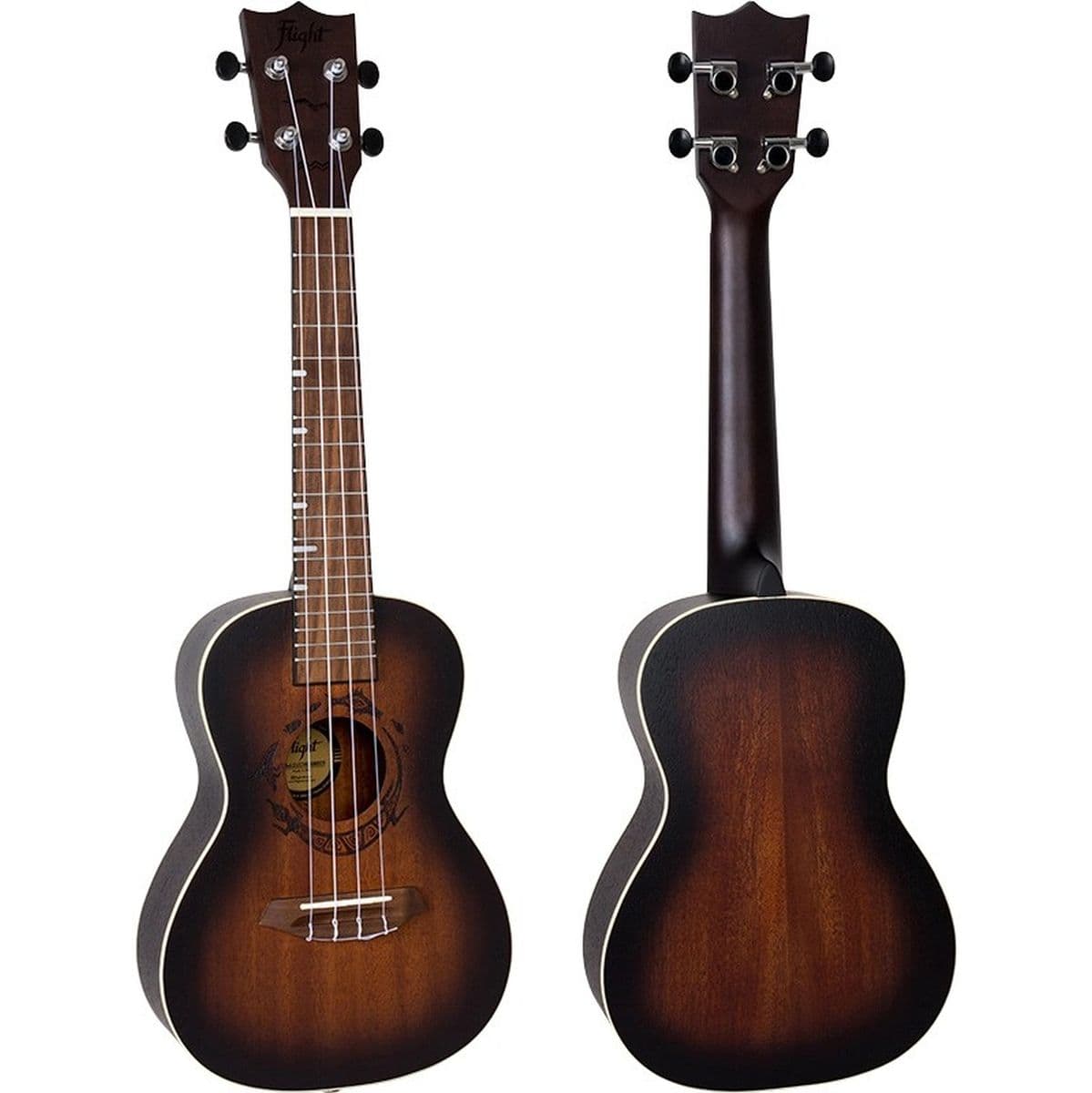 Duc 380 Amber Concert Uke Mahog Tobacco — Flight Ukuleles