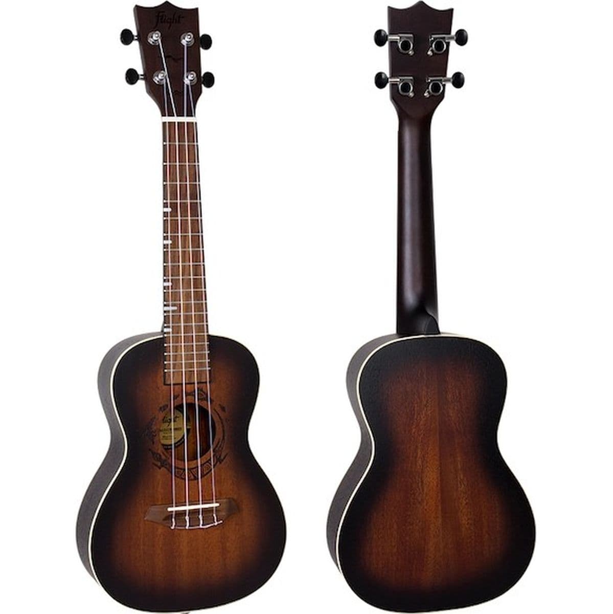 Duc 380 Amber Concert Uke Mahog Tobacco — Flight Ukuleles