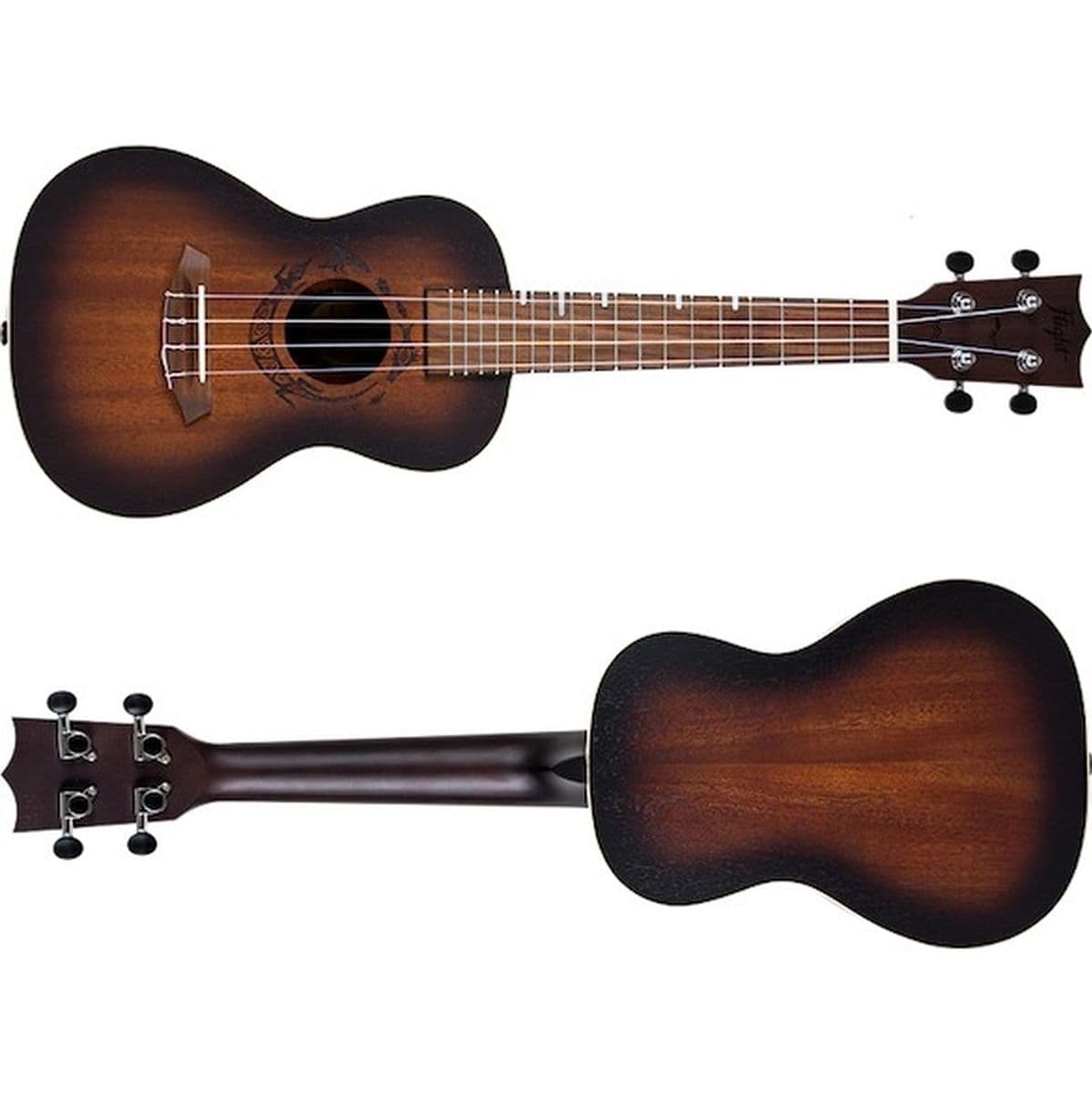 Duc 380 Amber Concert Uke Mahog Tobacco — Flight Ukuleles