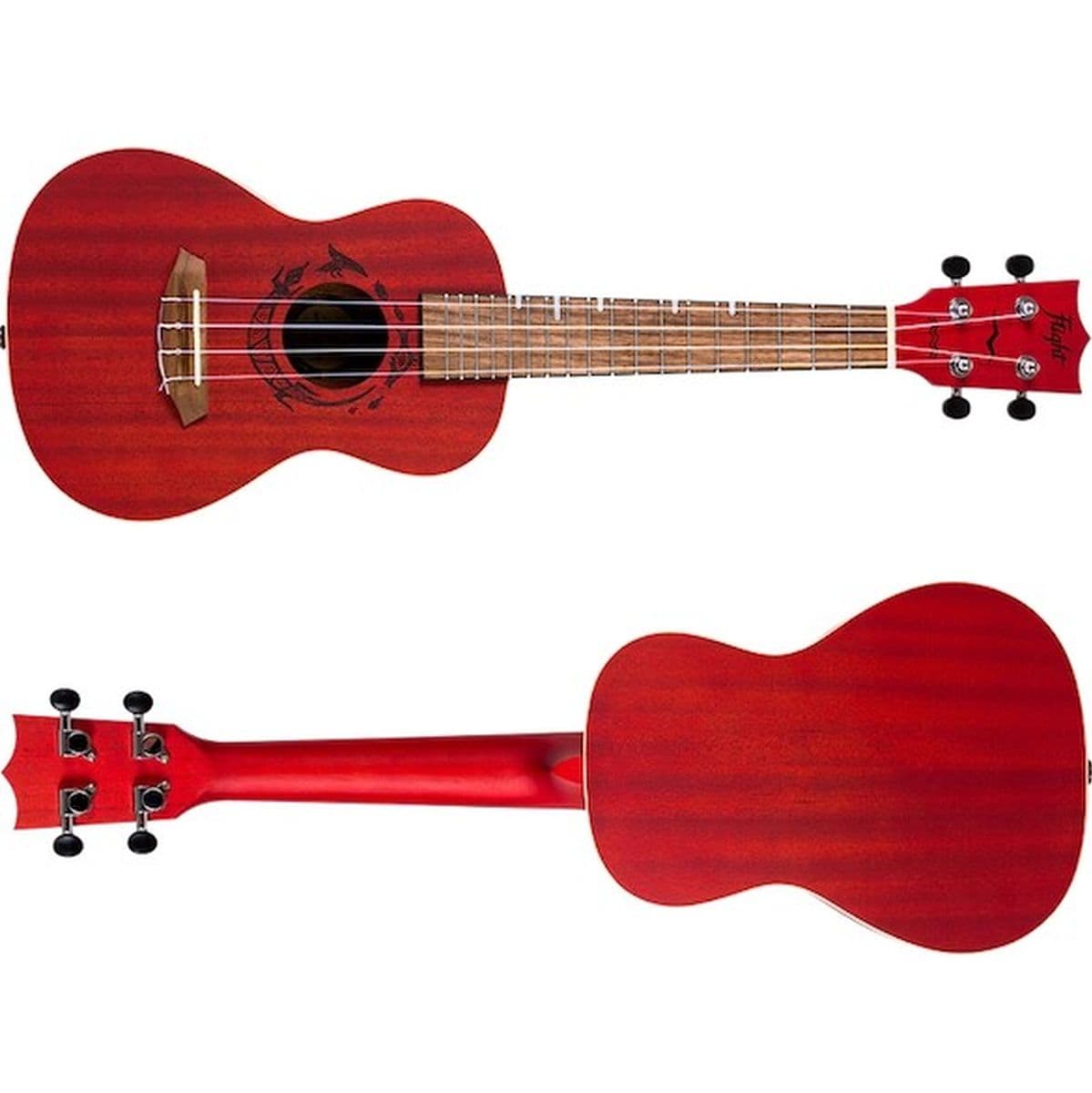 Duc 380 Coral Concert Uke Mahog Red — Flight Ukuleles