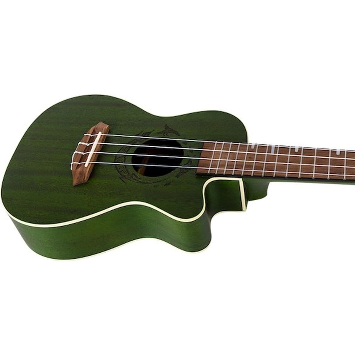 Duc 380 Ceq Jade El-AC-Cut Concert Uke Mahog Green — Flight Ukuleles