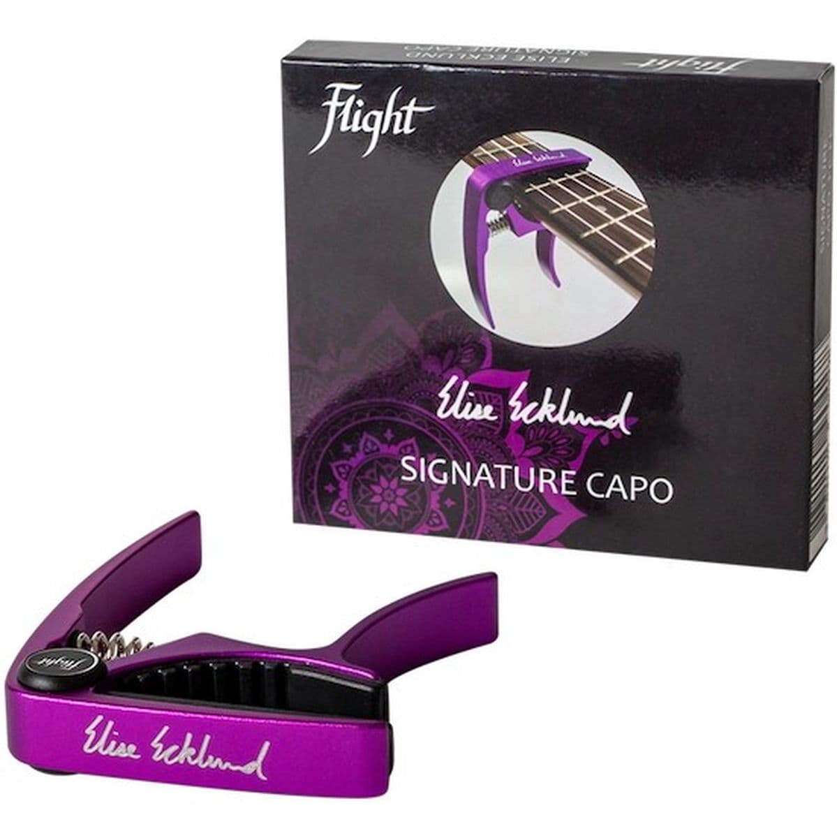 FC-EE Elise Ecklund Sign Capo Alum Purple — Flight Ukuleles