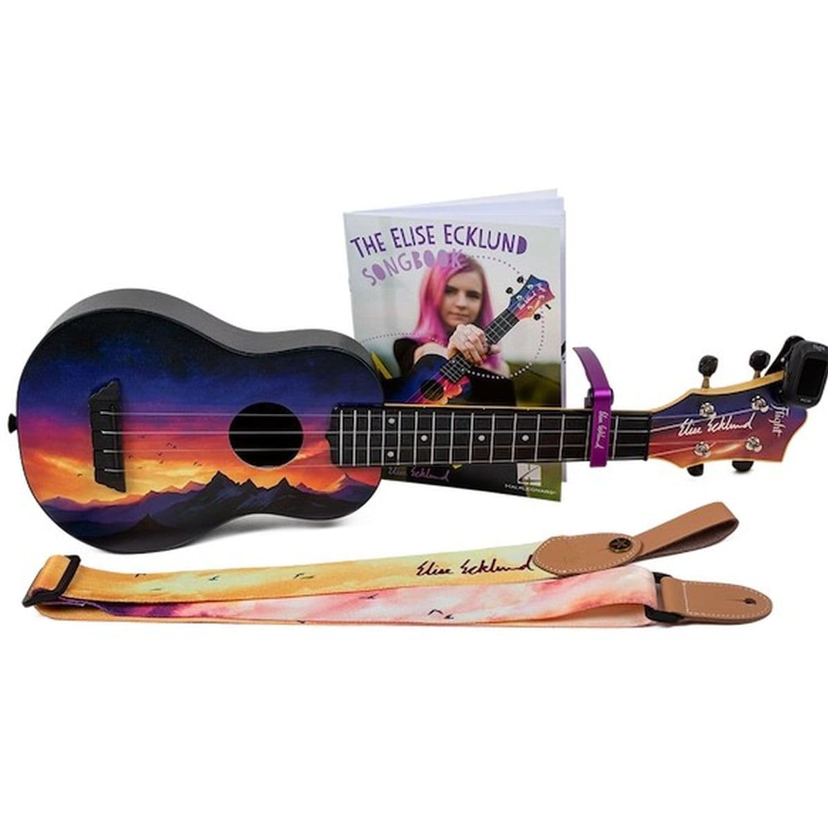 FC-EE Elise Ecklund Sign Capo Alum Purple — Flight Ukuleles
