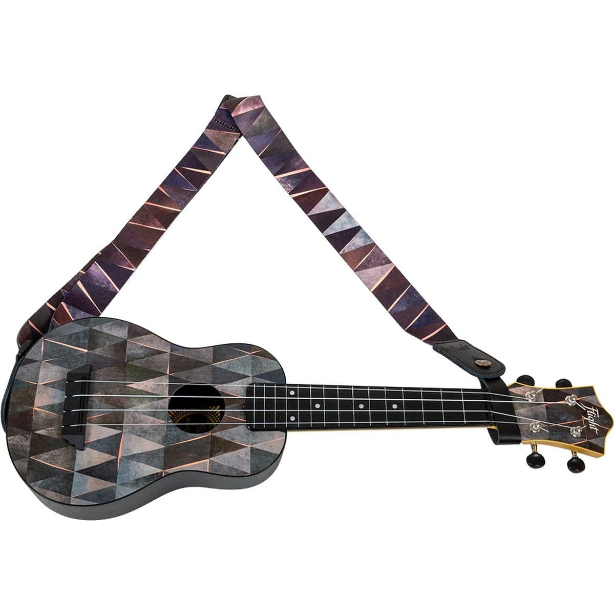 S35 Arcana Uke Poly/Leather-Strap Grey — Flight Ukuleles