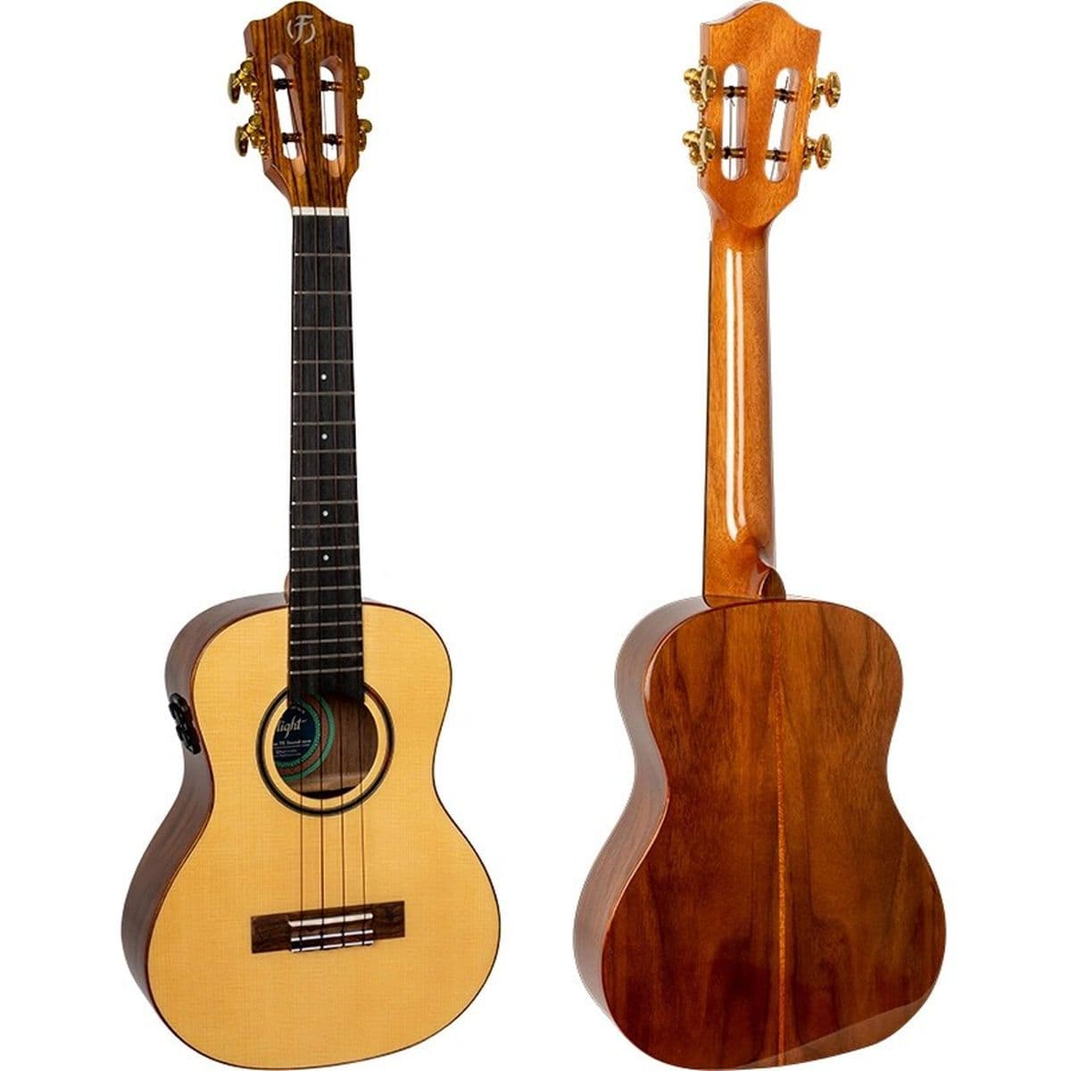 Sophia Te Soundwave EL-AC Solid Top SPR/Walnut Tenor Uke — Flight Ukuleles
