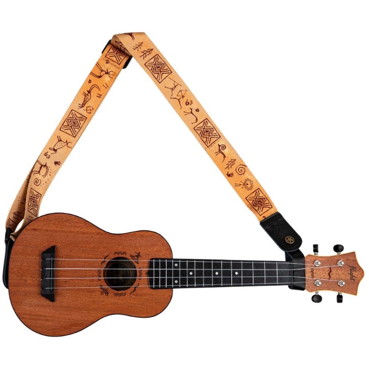 S35 Cave Uke Poly/Leather-Strap Cave — Flight Ukuleles