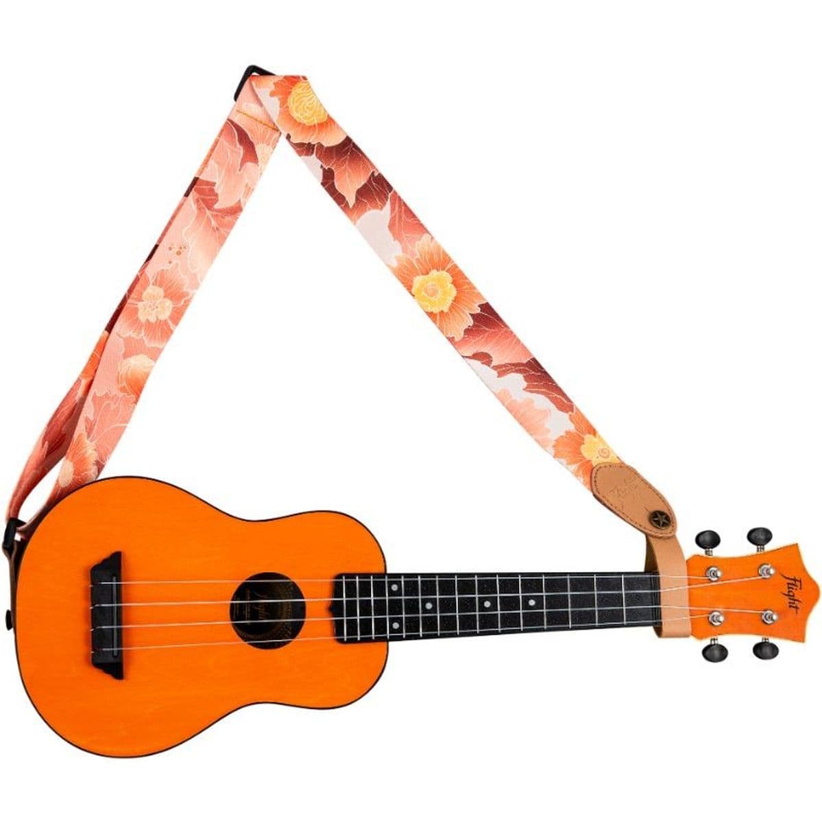 S35 Flower Uke Poly/Leather-Strap Flower — Flight Ukuleles
