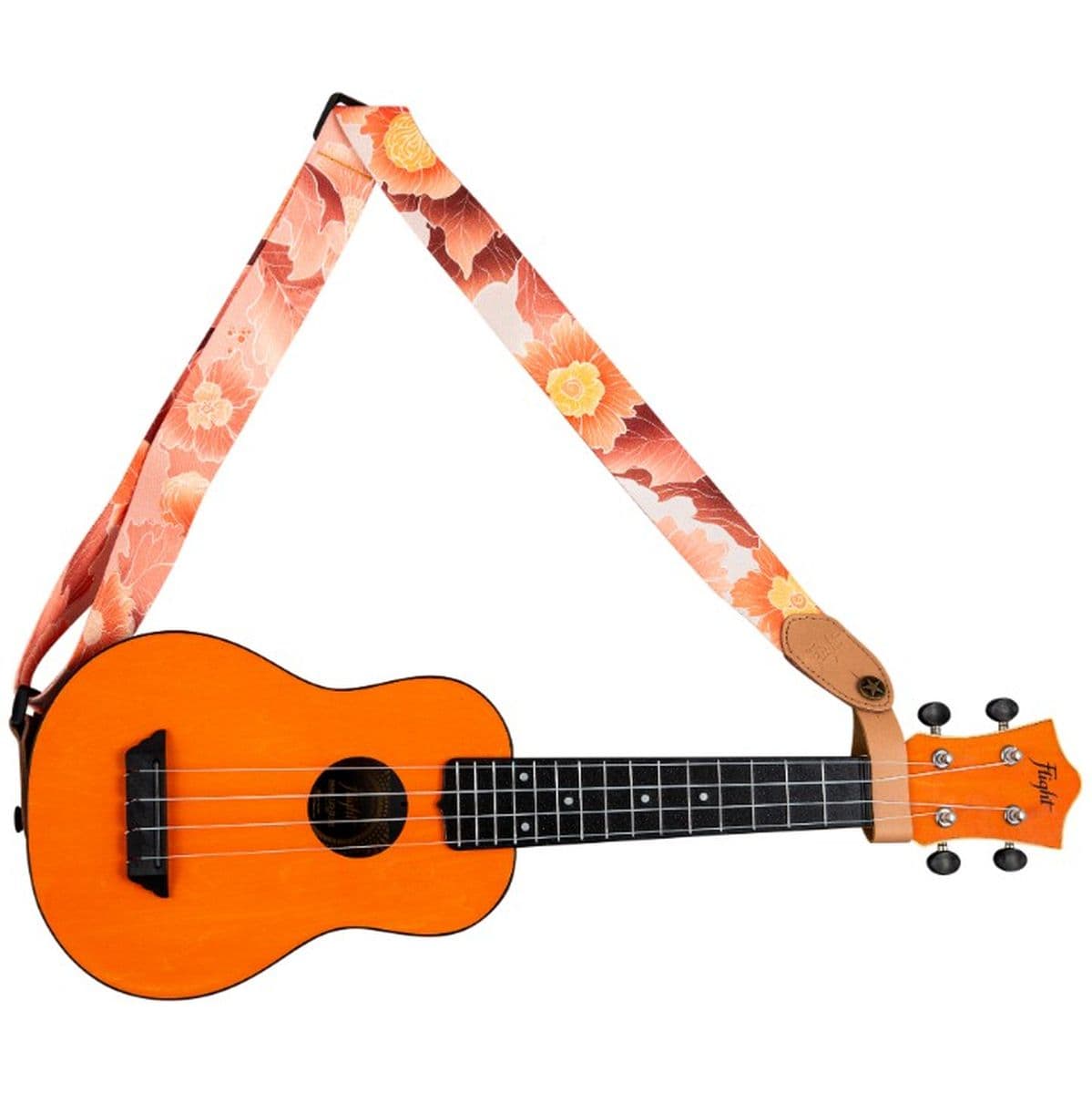 S35 Flower Uke Poly/Leather-Strap Flower — Flight Ukuleles