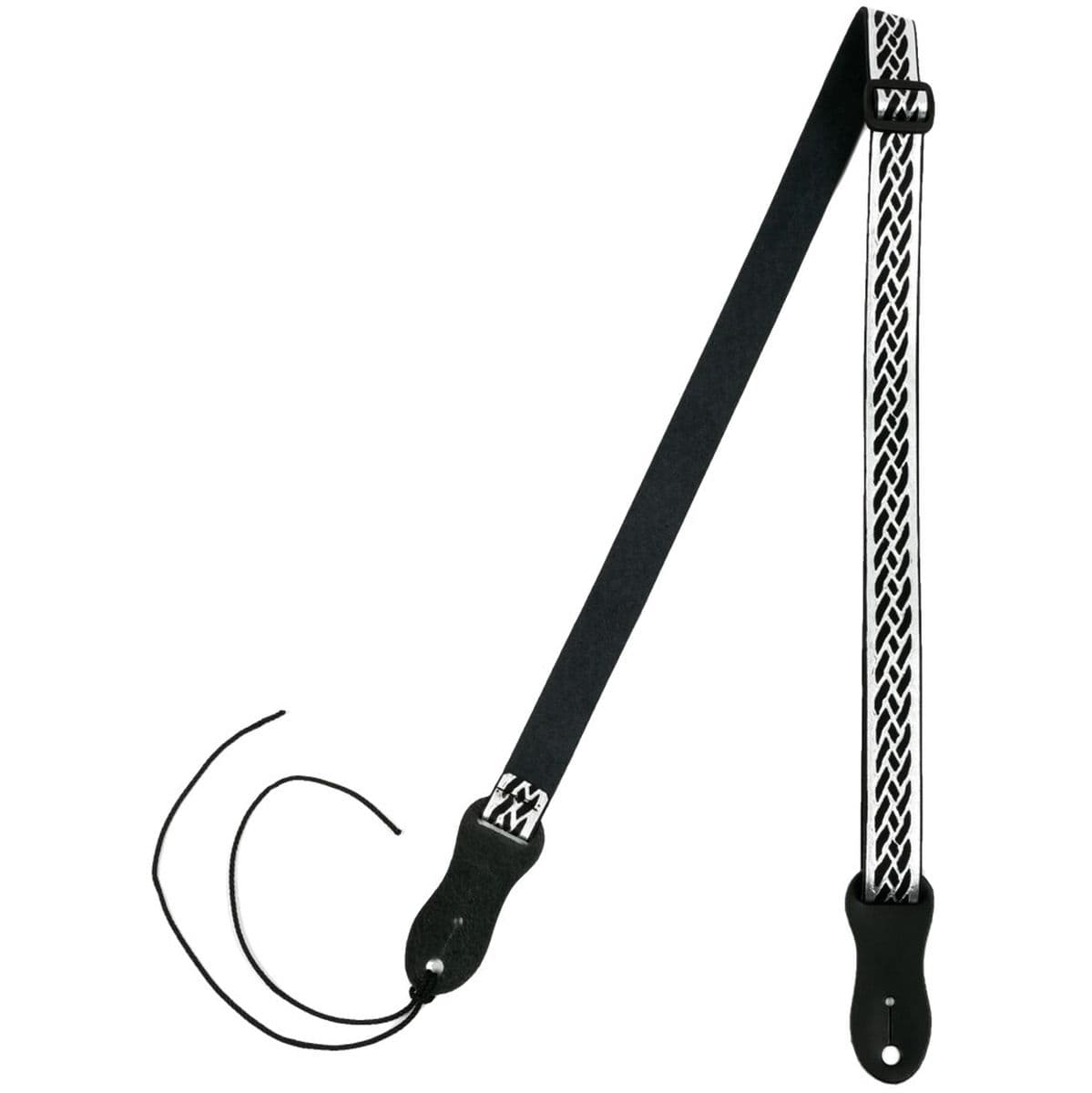 S47 Black Silver Uke Nubuck Strap EU Handmade B Silver — Flight Ukuleles