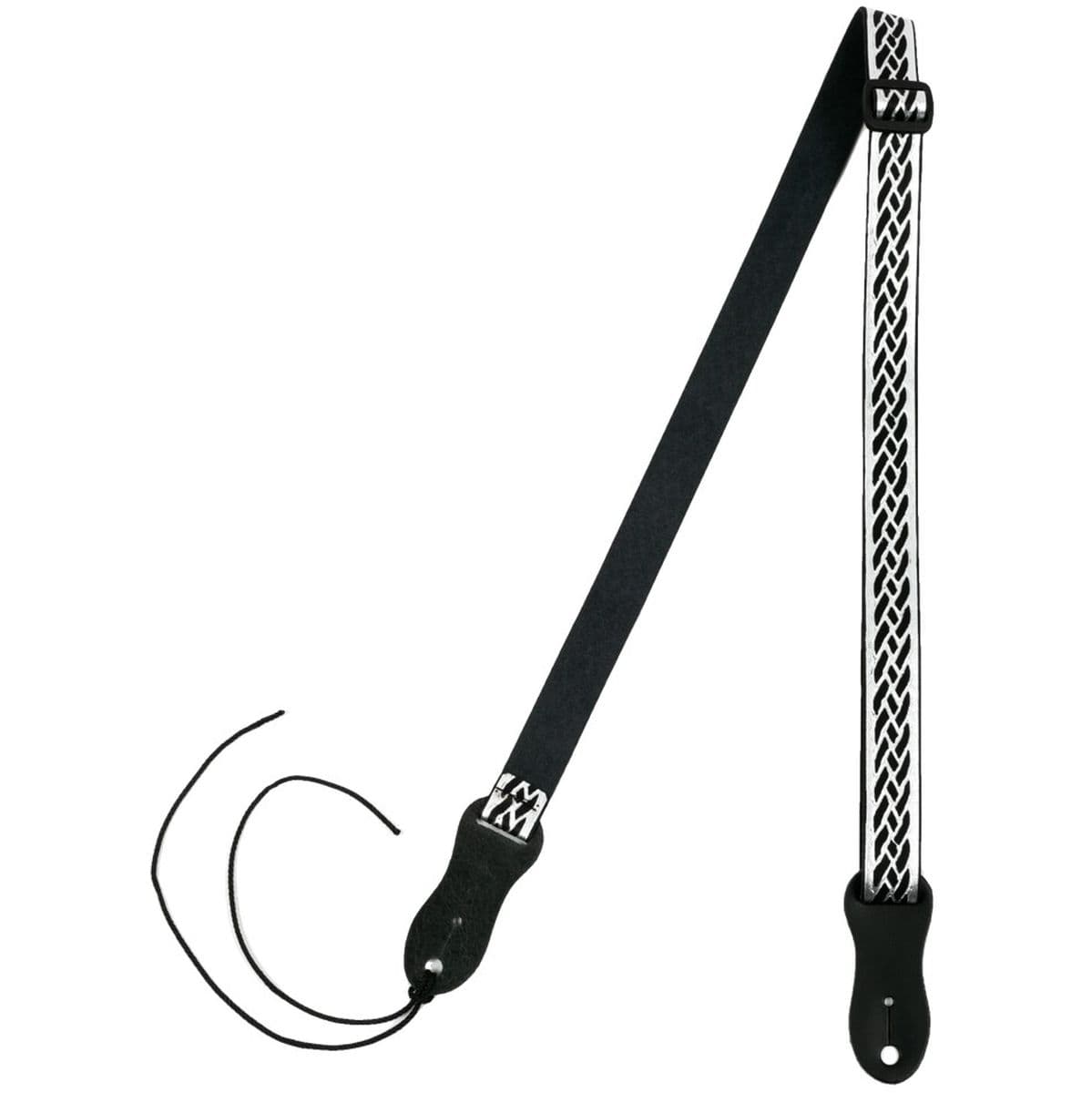 S47 Black Silver Uke Nubuck Strap EU Handmade B Silver — Flight Ukuleles