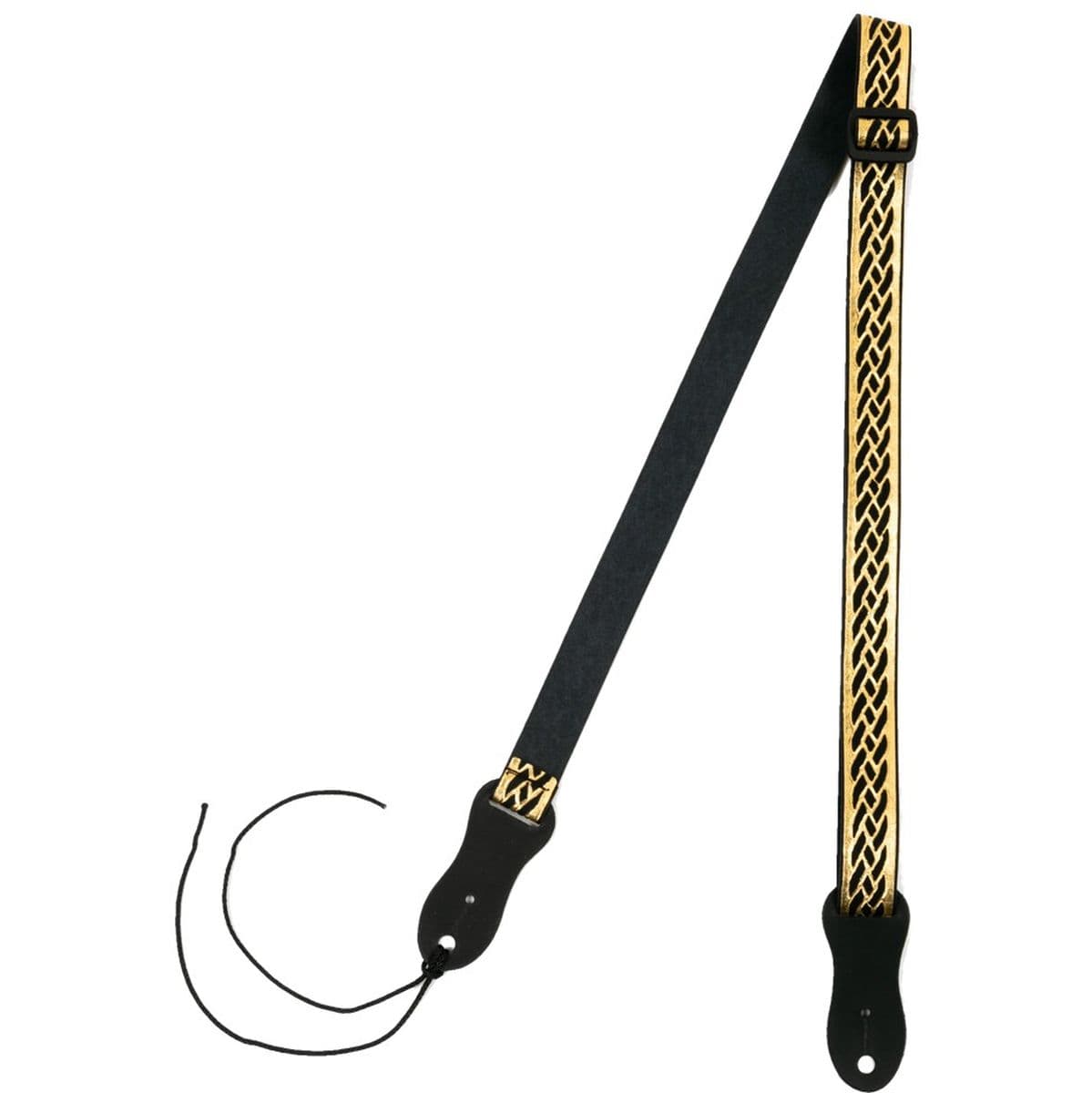S47 Black Gold Uke Nubuck Strap EU Handmade B Gold — Flight Ukuleles