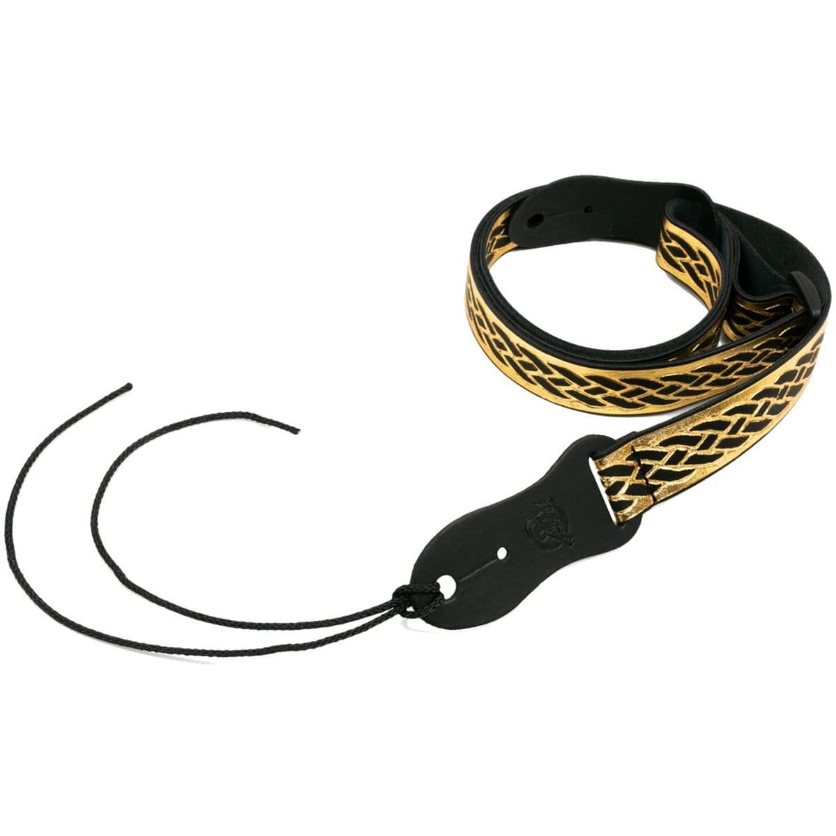 S47 Black Gold Uke Nubuck Strap EU Handmade B Gold — Flight Ukuleles