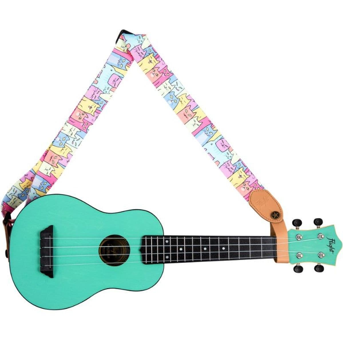 S35 Kitty Uke Poly/Leather-Strap Kitty — Flight Ukuleles