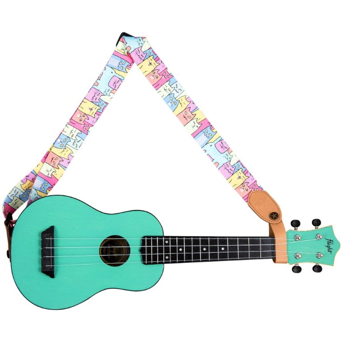 S35 Kitty Uke Poly/Leather-Strap Kitty — Flight Ukuleles