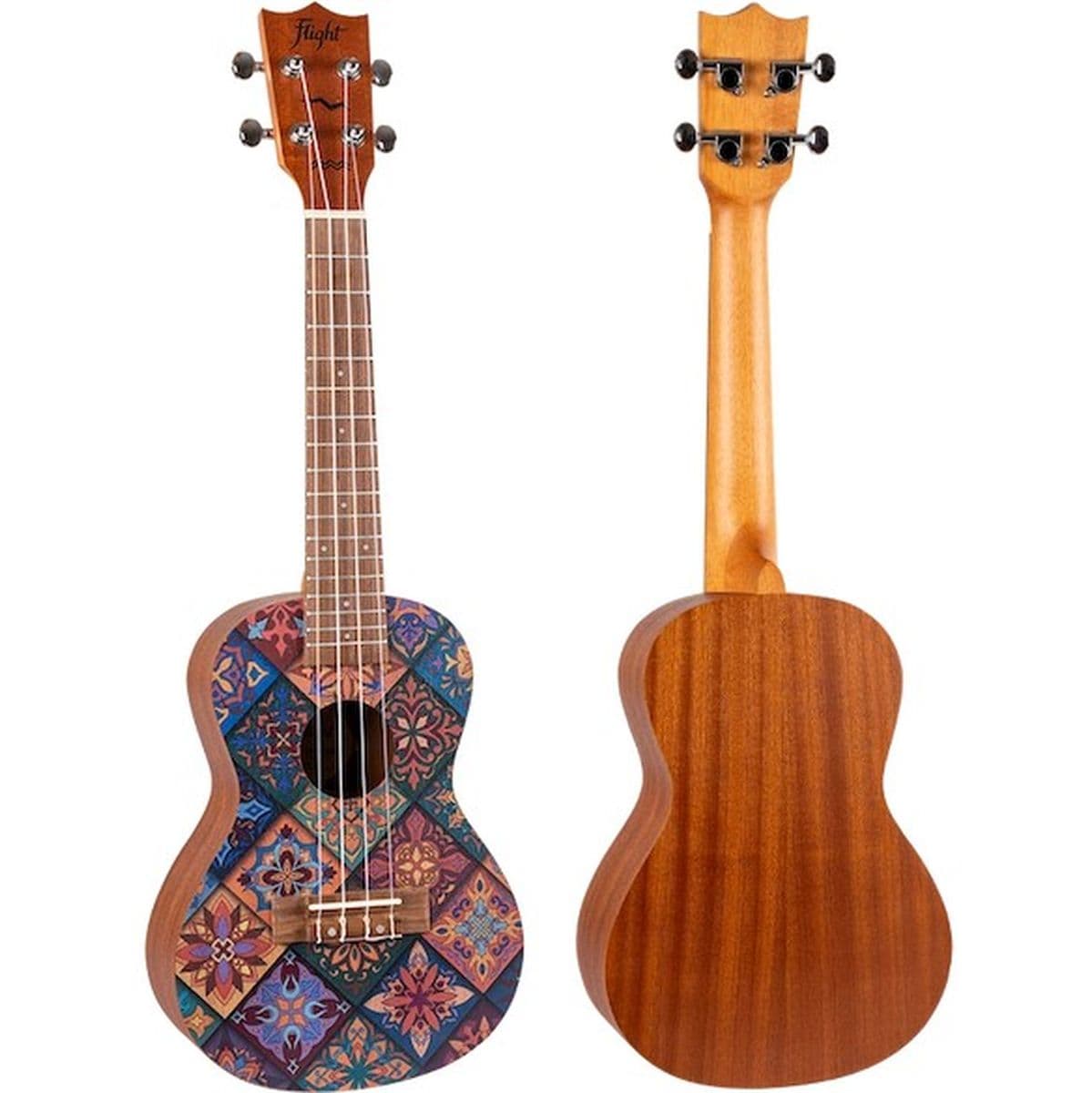 AUC-33 Fusion Concert Uke Sapele Fusion — Flight Ukuleles