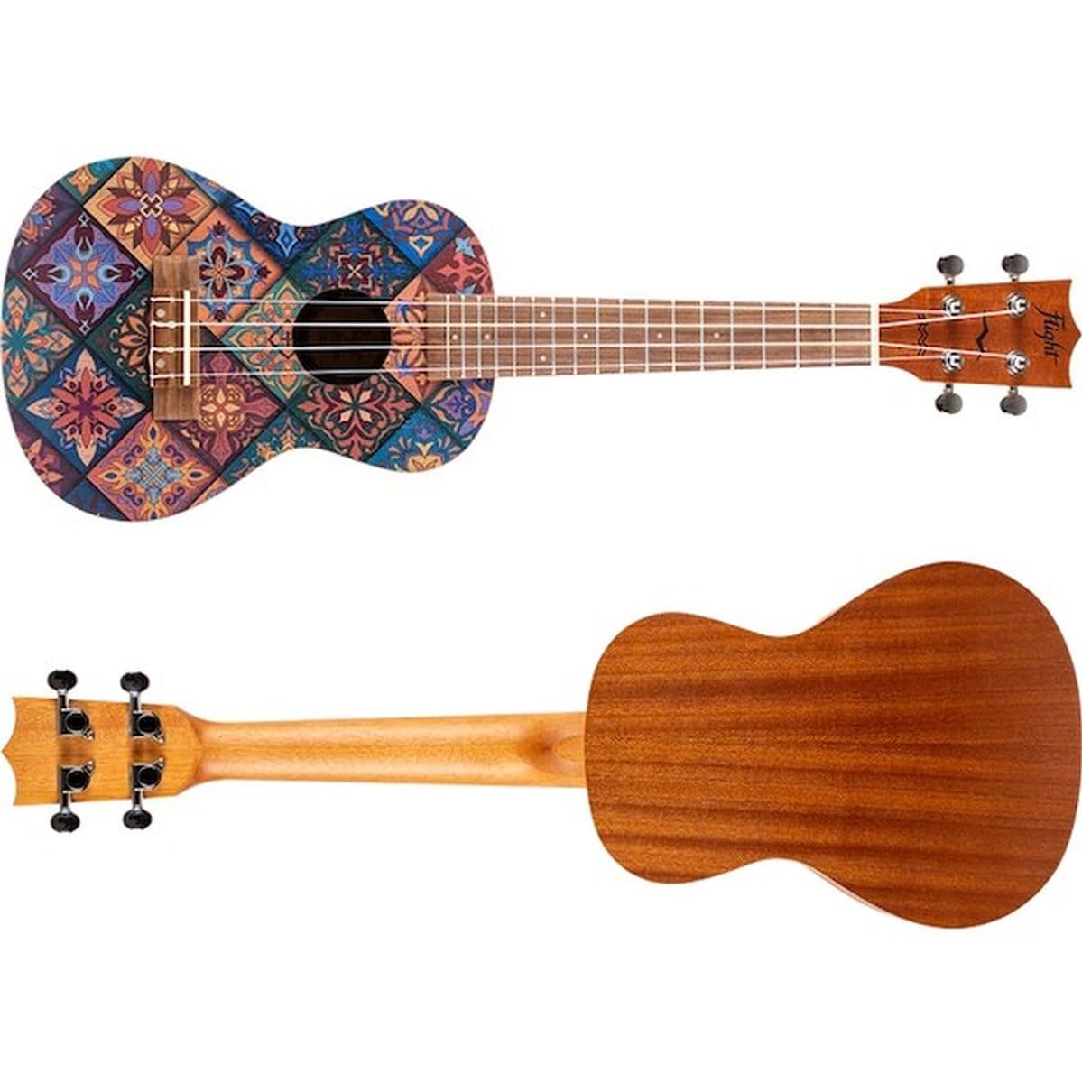 AUC-33 Fusion Concert Uke Sapele Fusion — Flight Ukuleles