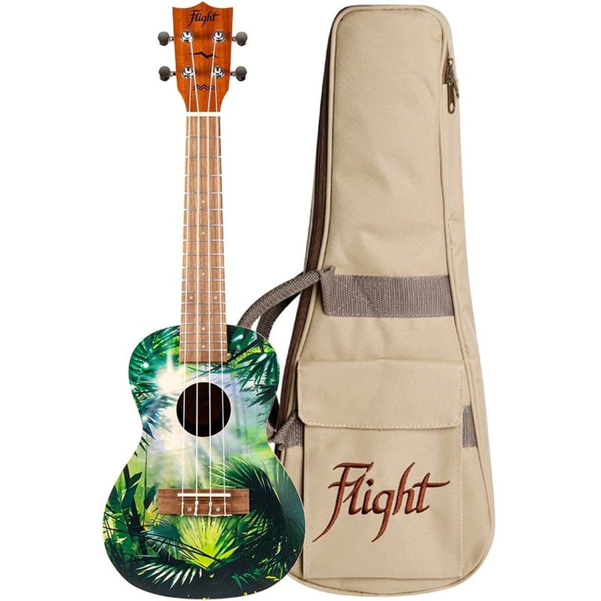 AUC-33 Jungle Concert Uke Spruce/Sapele — Flight Ukuleles