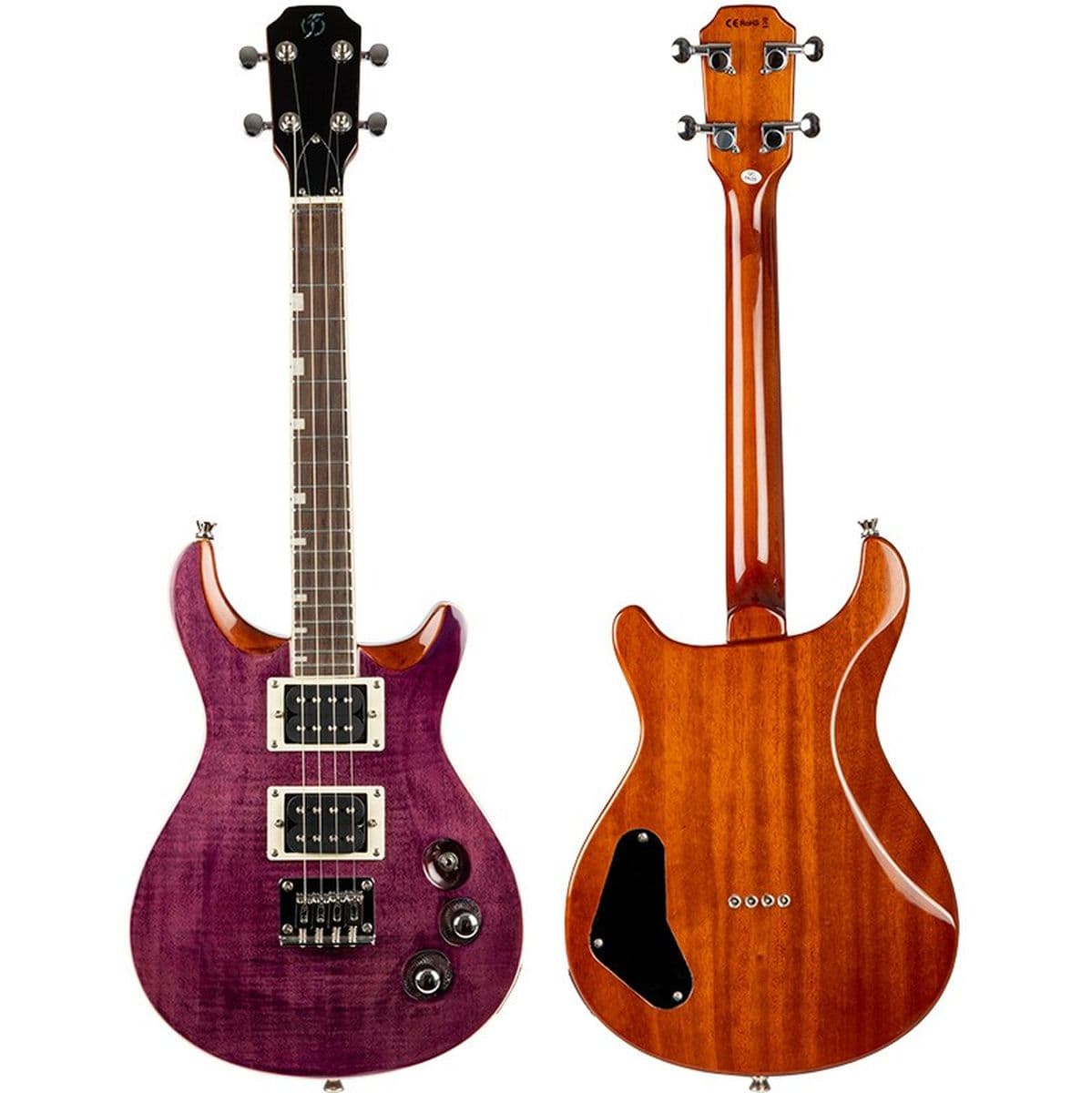 Vanguard Tenor TPP DC-Electric Tenor Uke TR Purple — Flight Ukuleles