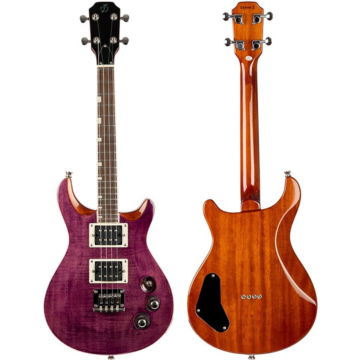 Vanguard Tenor TPP DC-Electric Tenor Uke TR Purple — Flight Ukuleles