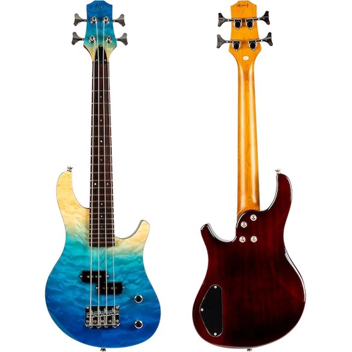 Mini Bass TBL Electric Bass-Uke Trans Blue — Flight Ukuleles