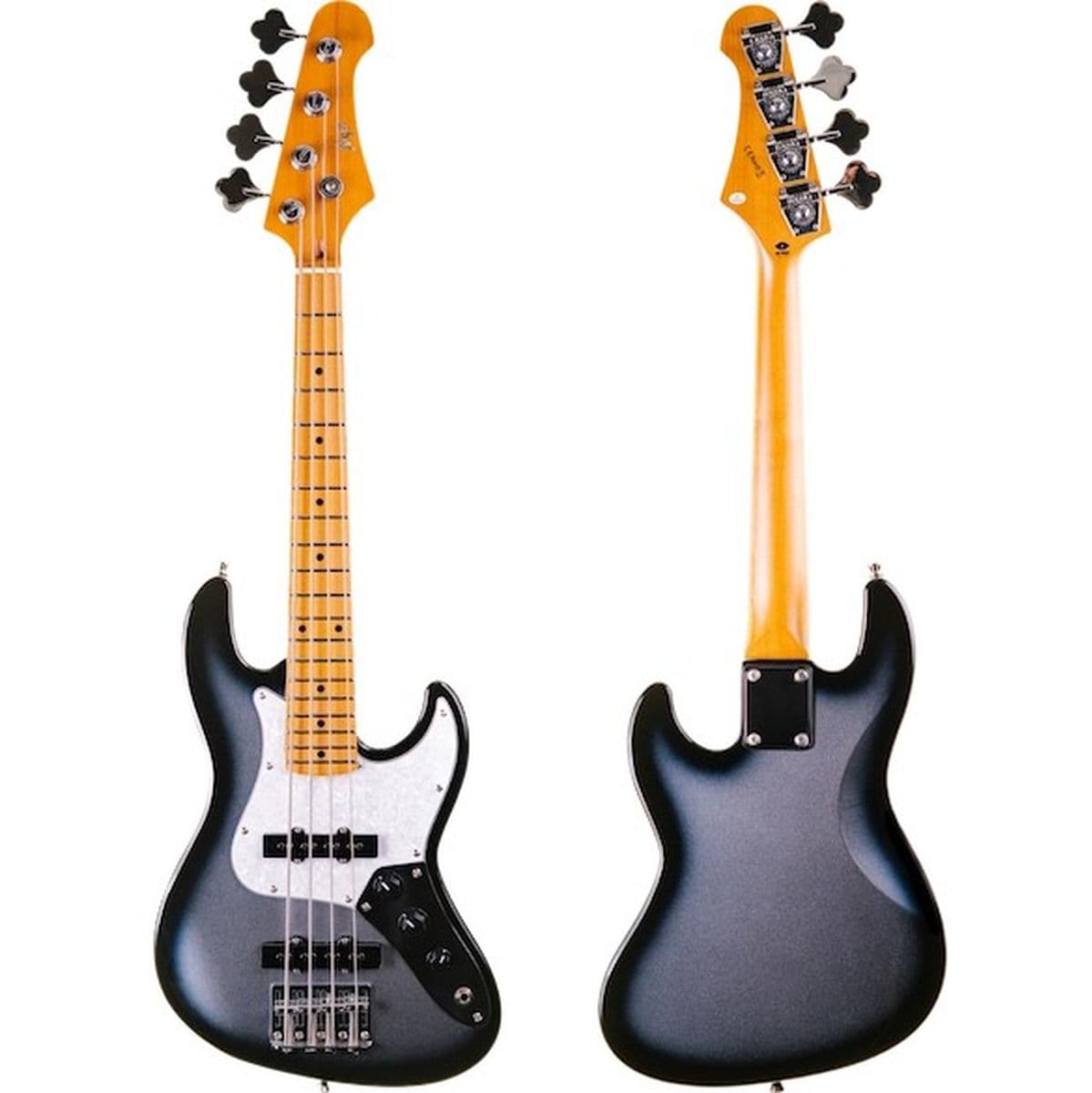 Mini JB Moonburst Electric Bass-Uke Silver Burst — Flight Ukuleles