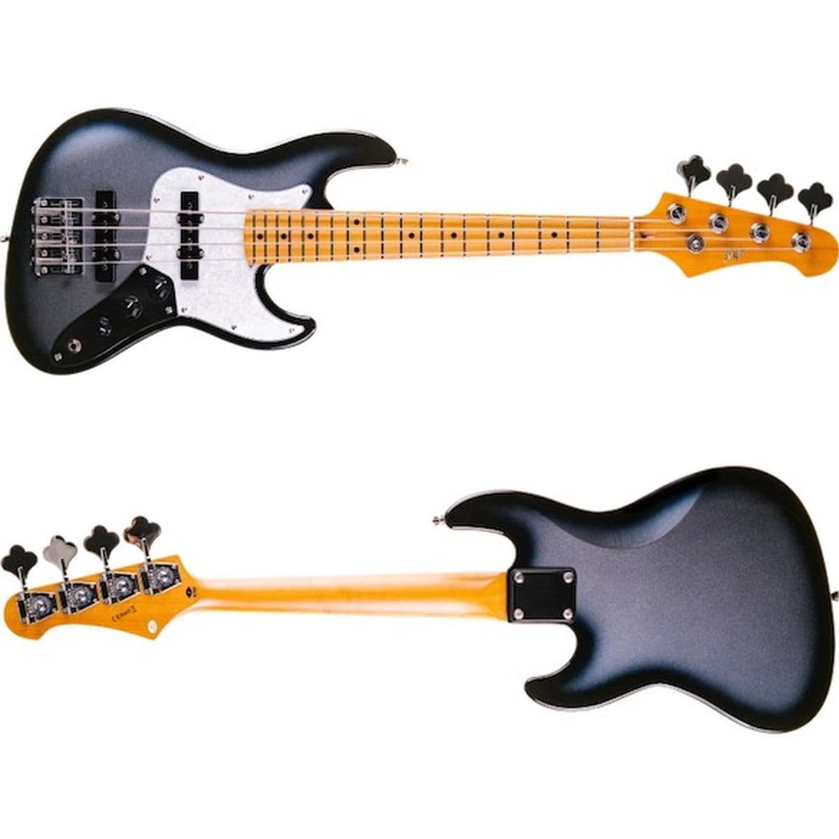 Mini JB Moonburst Electric Bass-Uke Silver Burst — Flight Ukuleles