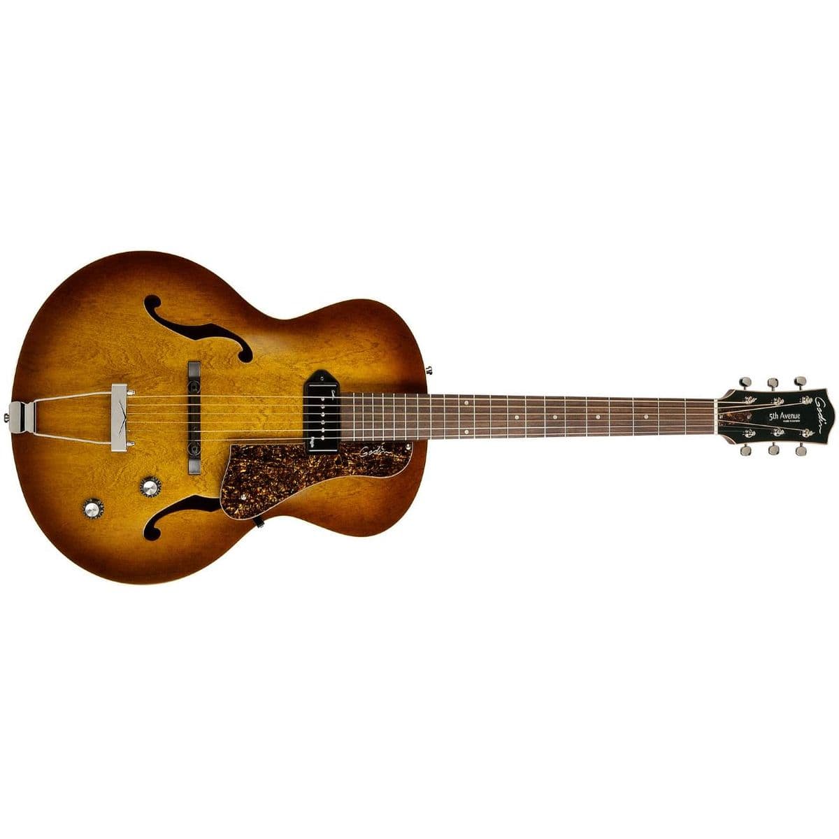 5TH Avenue Kingpin P90 Cognac Burst — Godin