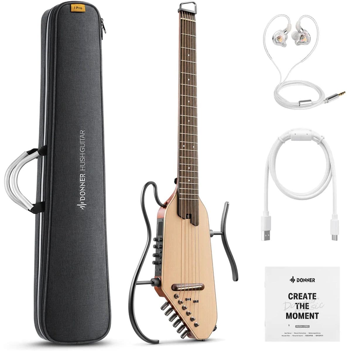 Hush 1 Pro Guitar - Natural Spruce — DONNER