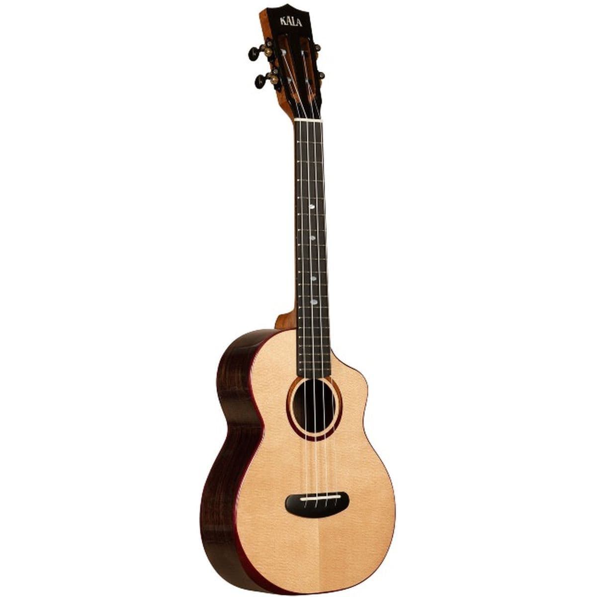 Contour All Solid Gloss Spruce Rosewood Tenor Ukulele w/ Cutaway And Bag — Kala