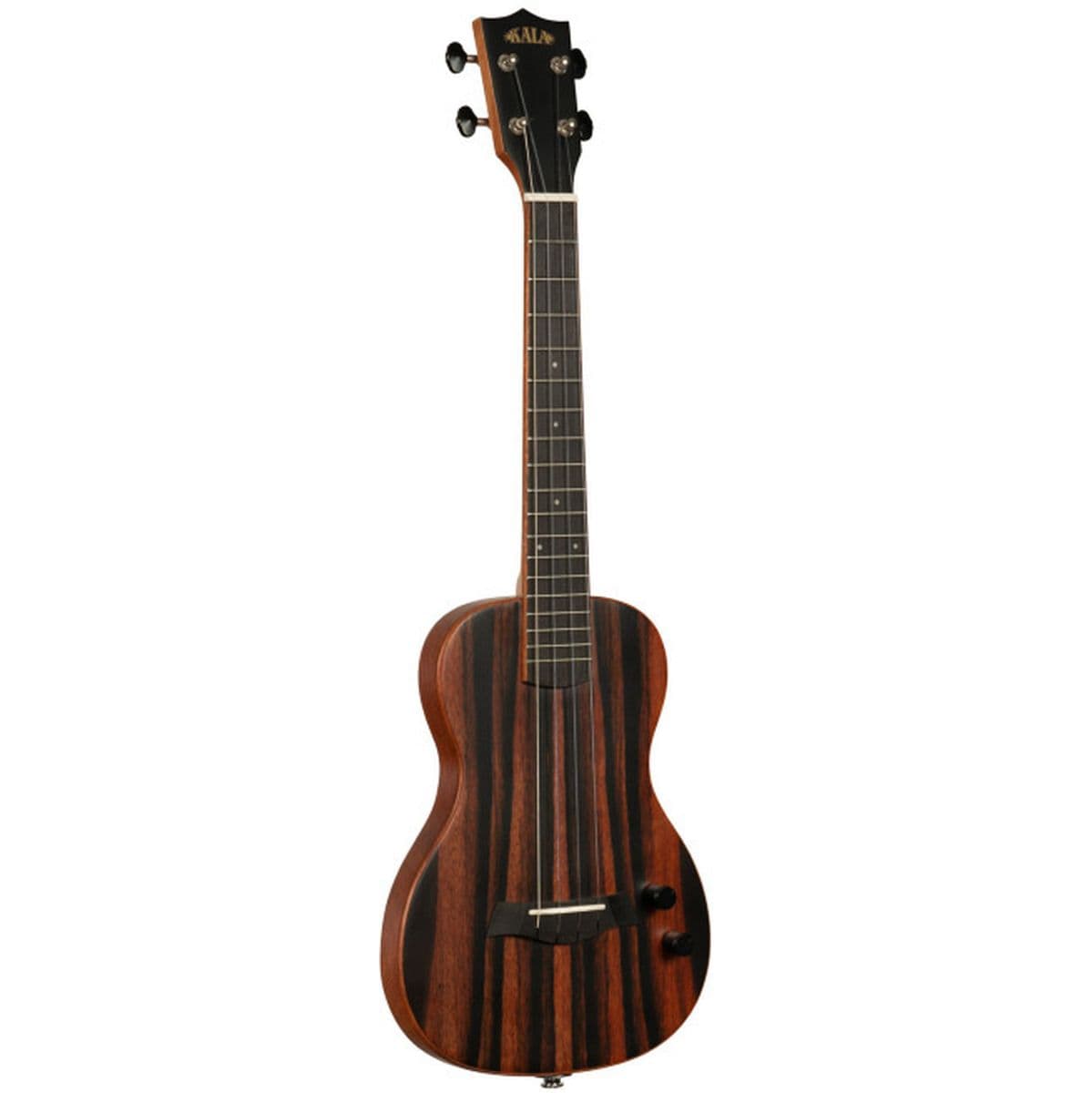 Solid Body Electric Striped Ebony Tenor Ukulele — Kala
