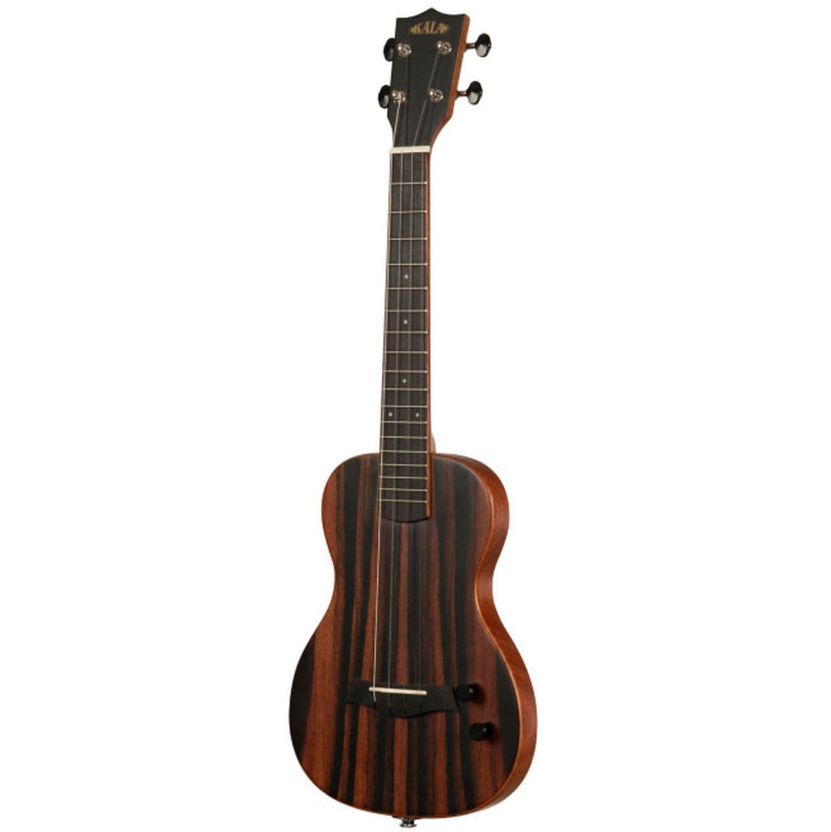 Solid Body Electric Striped Ebony Tenor Ukulele — Kala