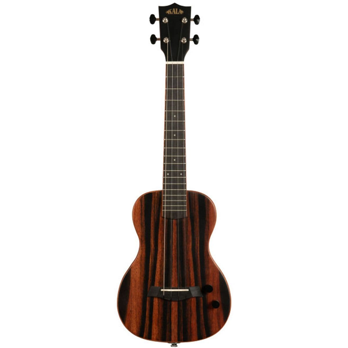 Solid Body Electric Striped Ebony Tenor Ukulele — Kala