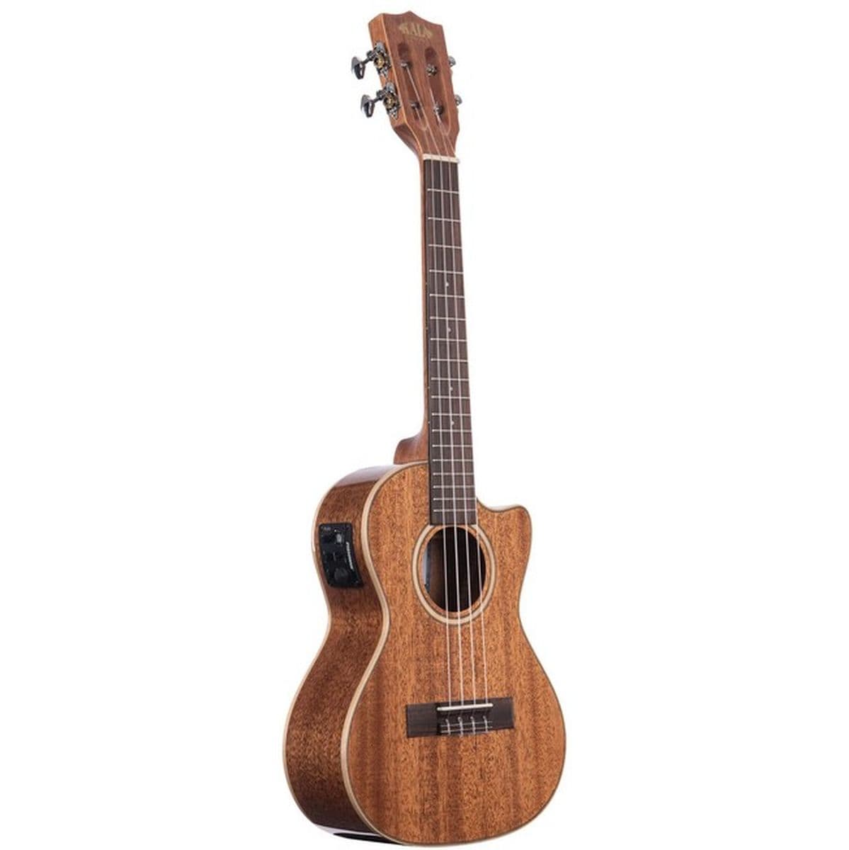Gloss Solid Mahogany Tenor Ukulele Cutaway w/ EQ w/ Case — Kala