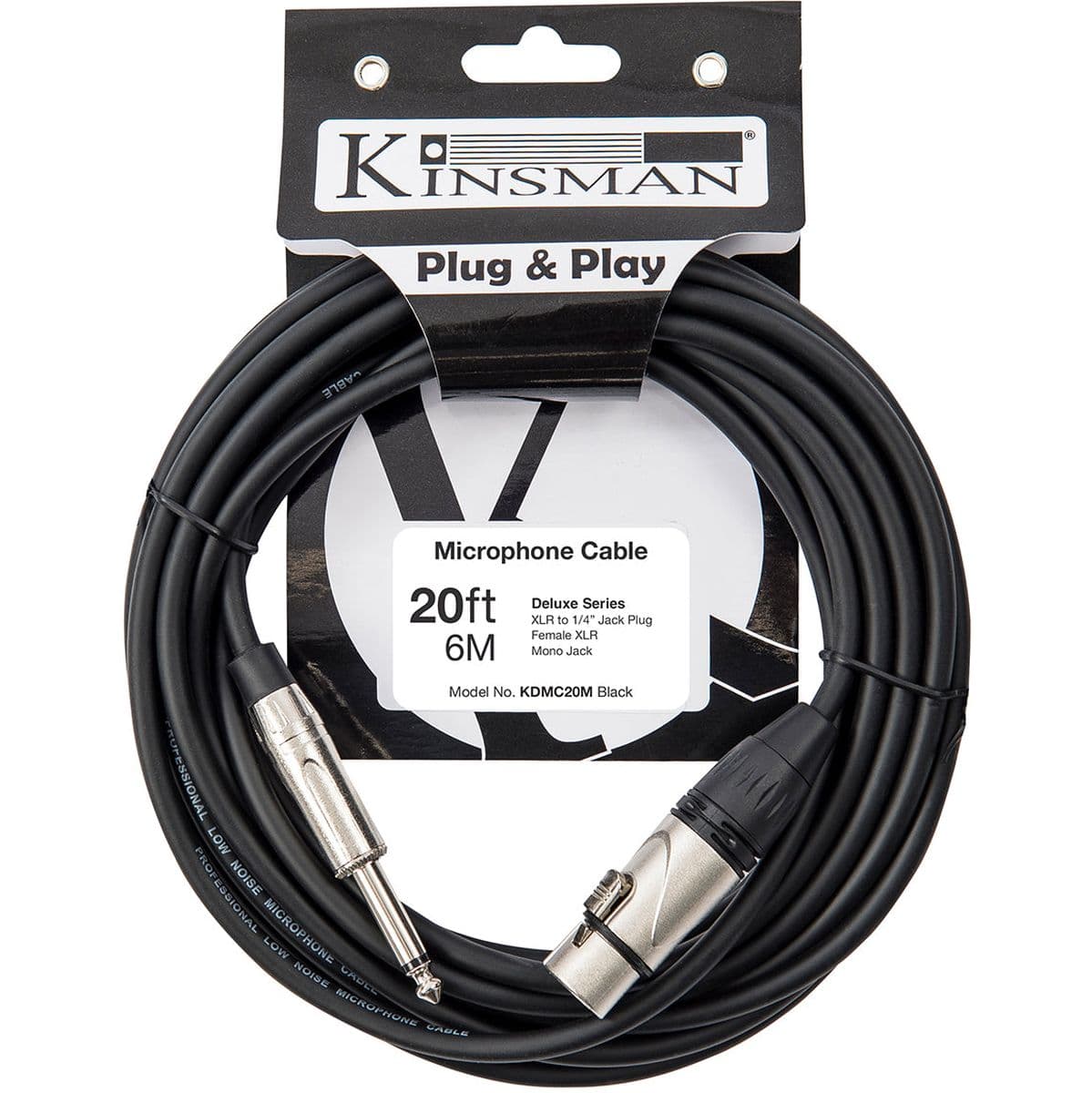 Deluxe MONO Microphone Cable - 20FT — Kinsman