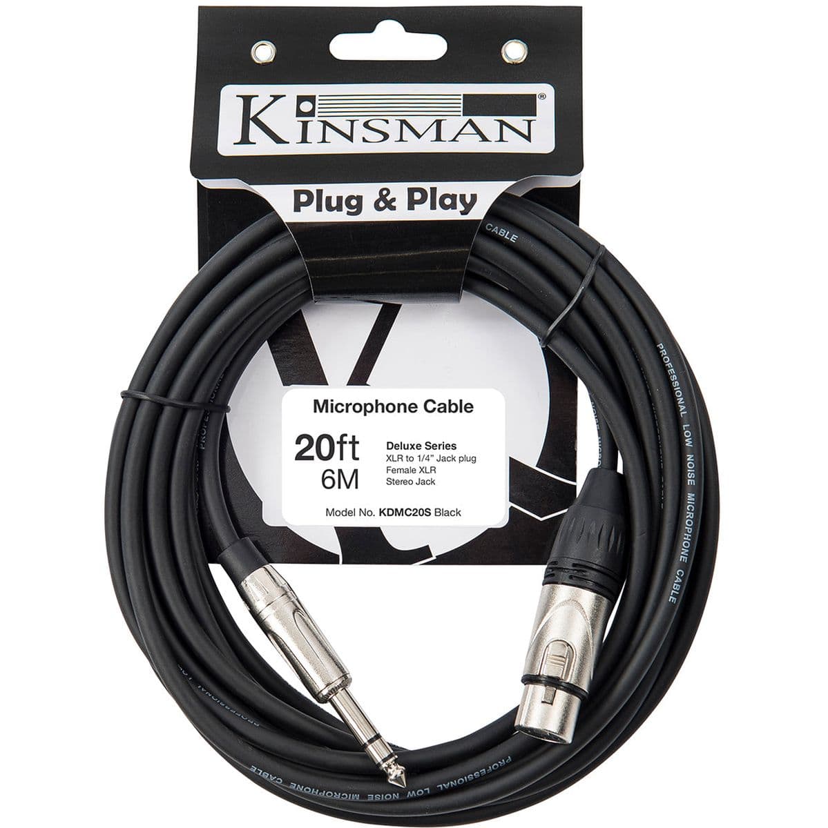 Deluxe Stereo Microphone Cable - 20FT — Kinsman