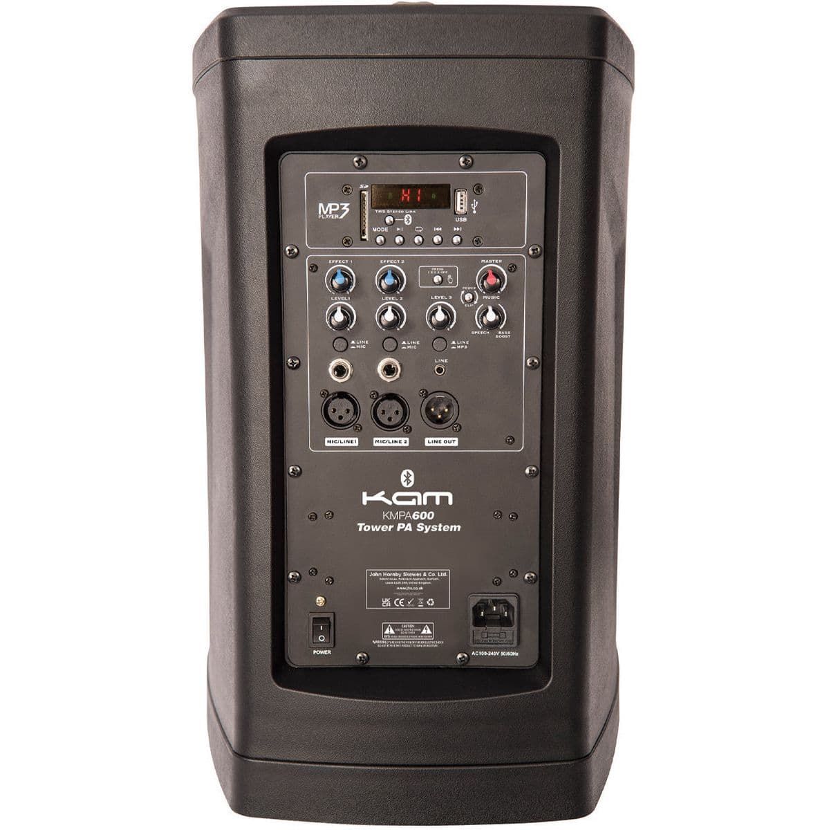 Tower PA System w/ Lighting & Carry Bag — Kam