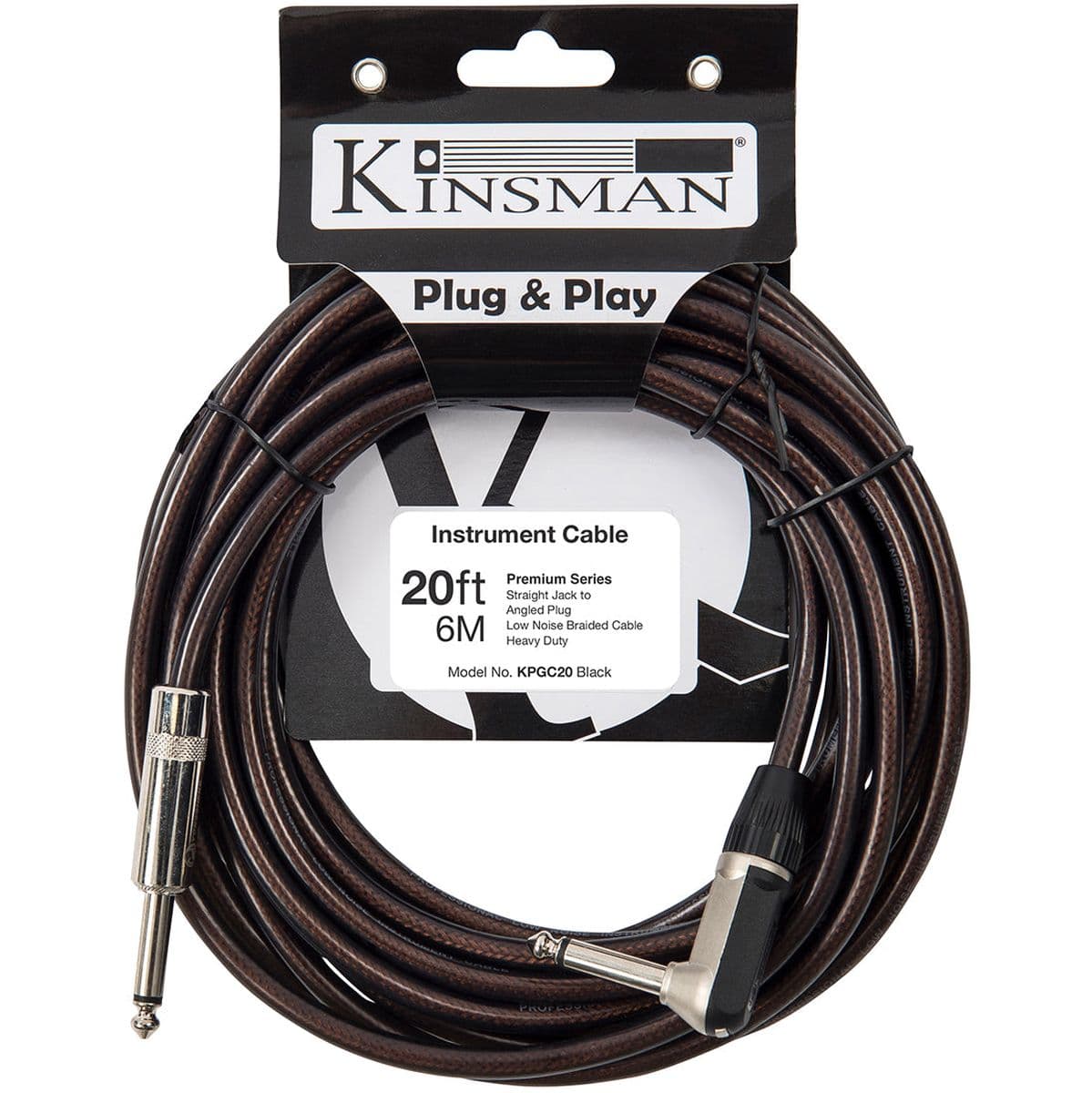 Premium Braided Instrument Cable - 20FT — Kinsman