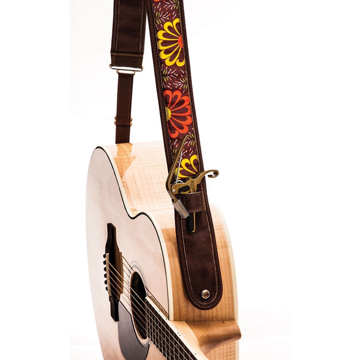 Guitar Strap - Warm Bloom Brown — Kyser