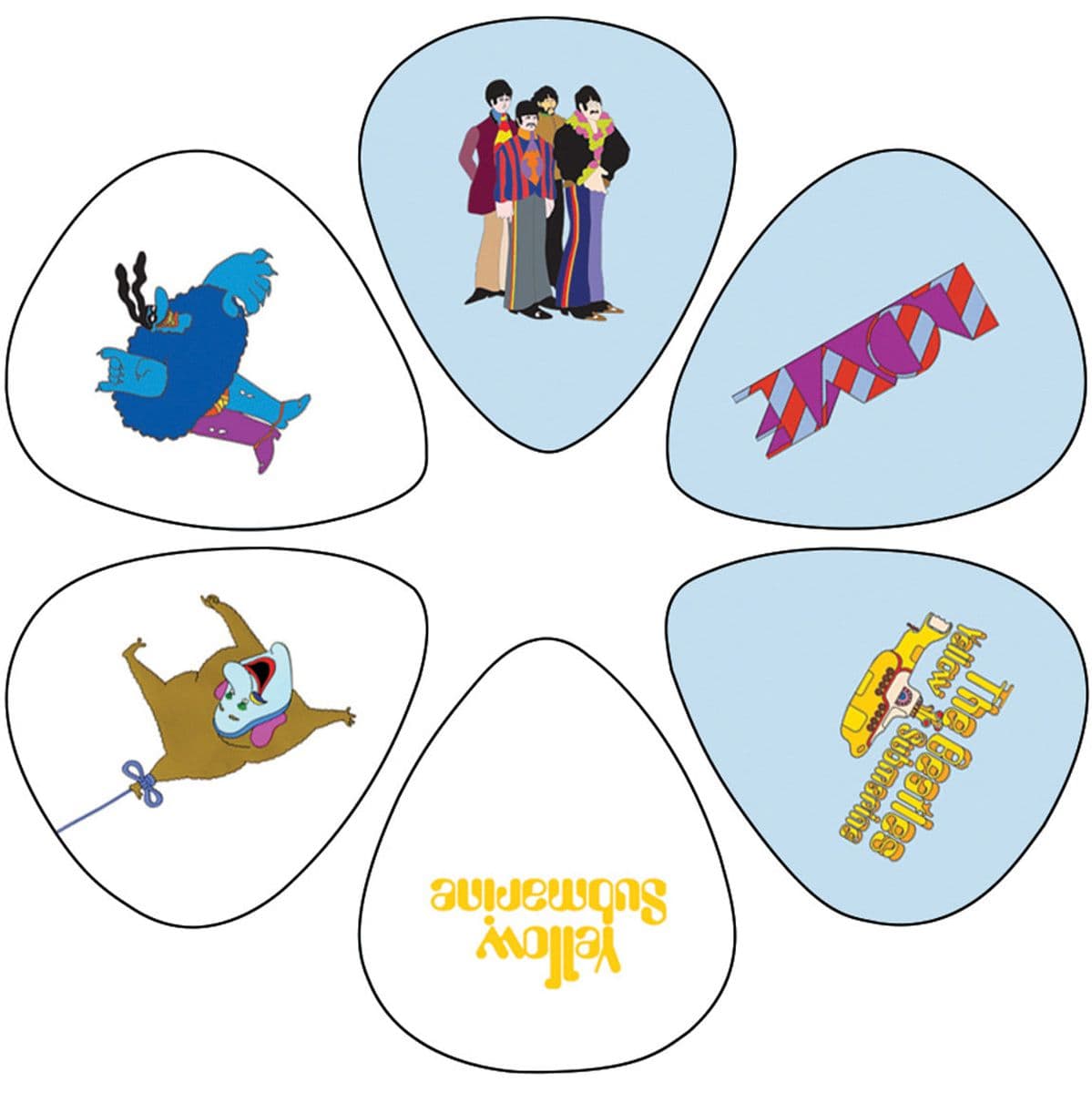6 Pack The Beatles - Yellow Submarine Picks — Perris