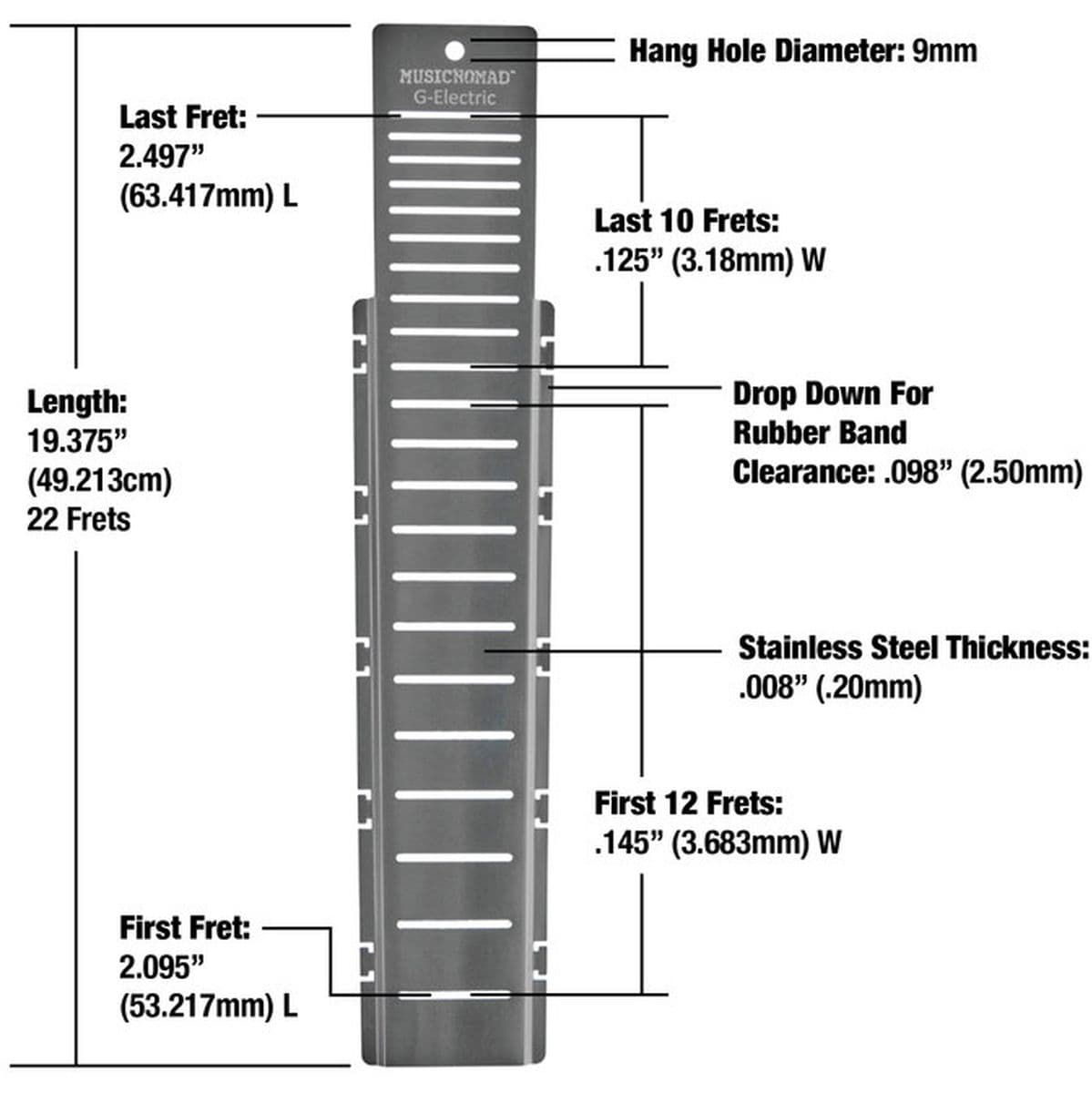 Fretboard Protector Guard For Gibson Electric Guitar Fret Scale — MusicNomad