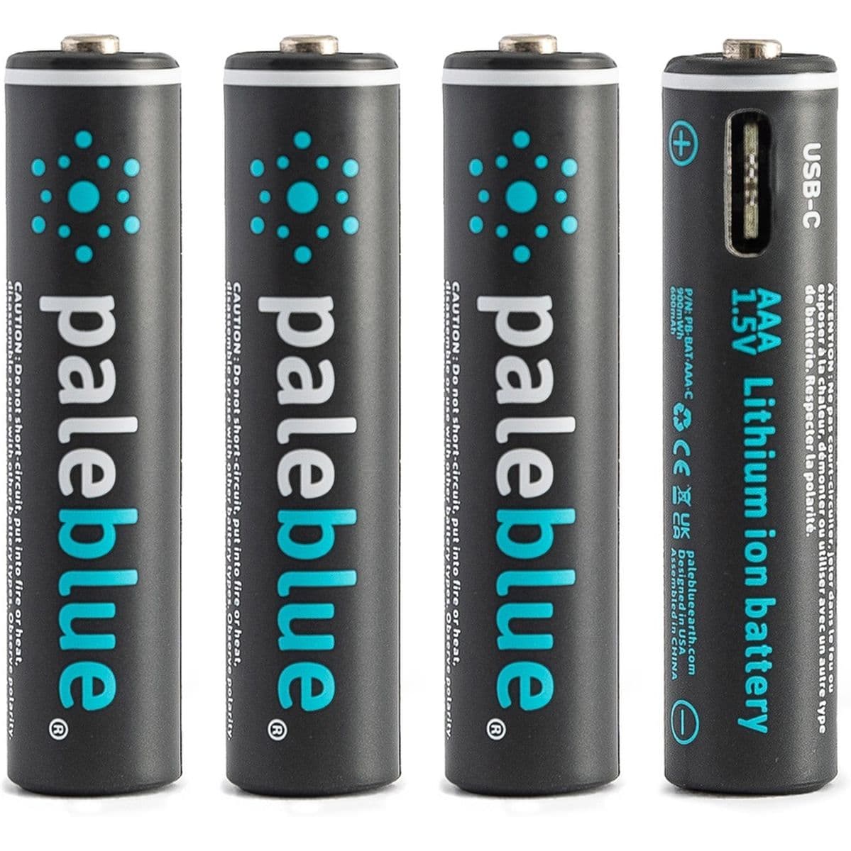 Li-ion Rechargeabl AAA Battery USB-C 600mAh — Pale Blue