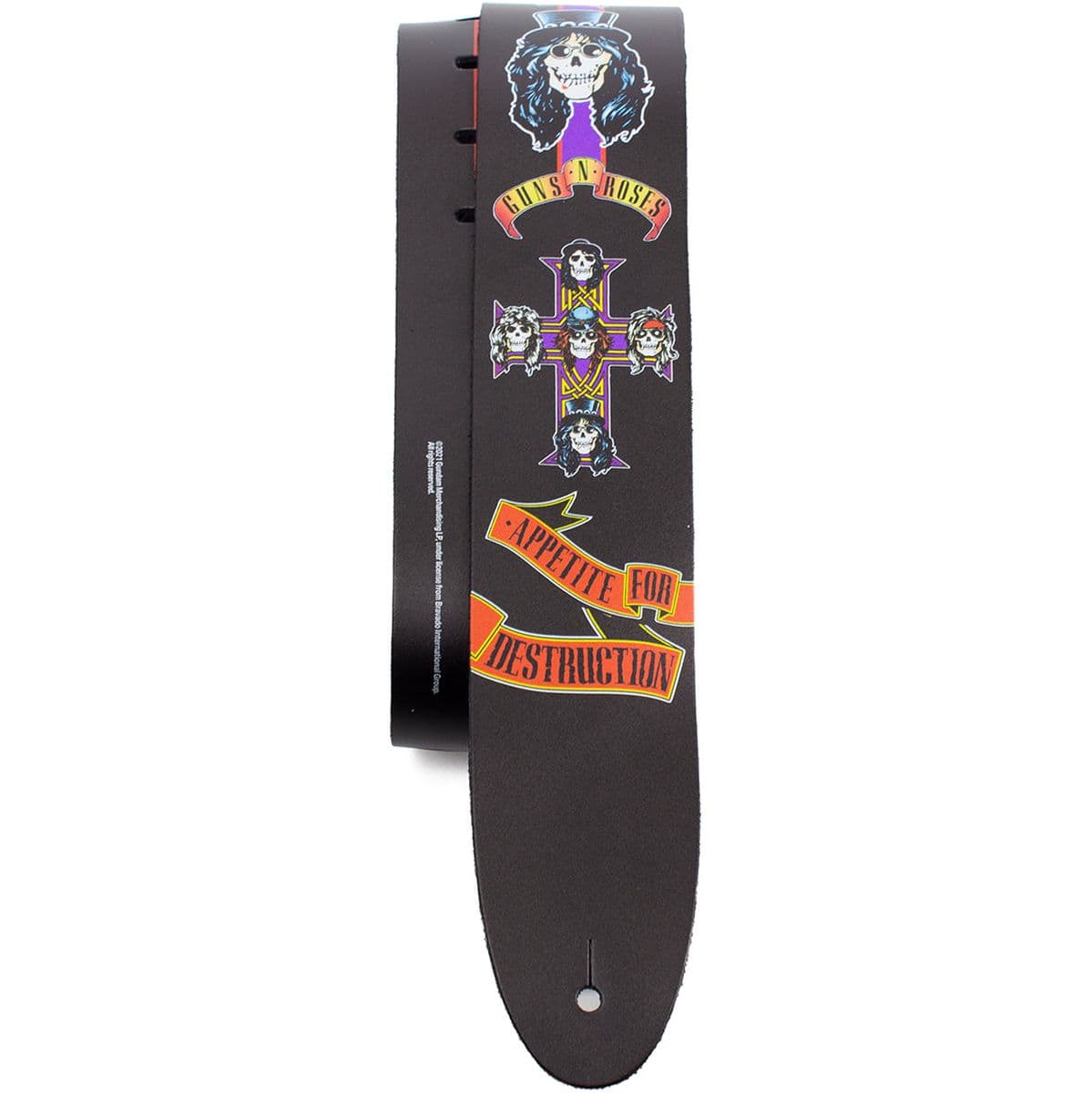 11008 2.5 Guns And Roses Appetite For Destruction Leather Guitar Strap — Perris