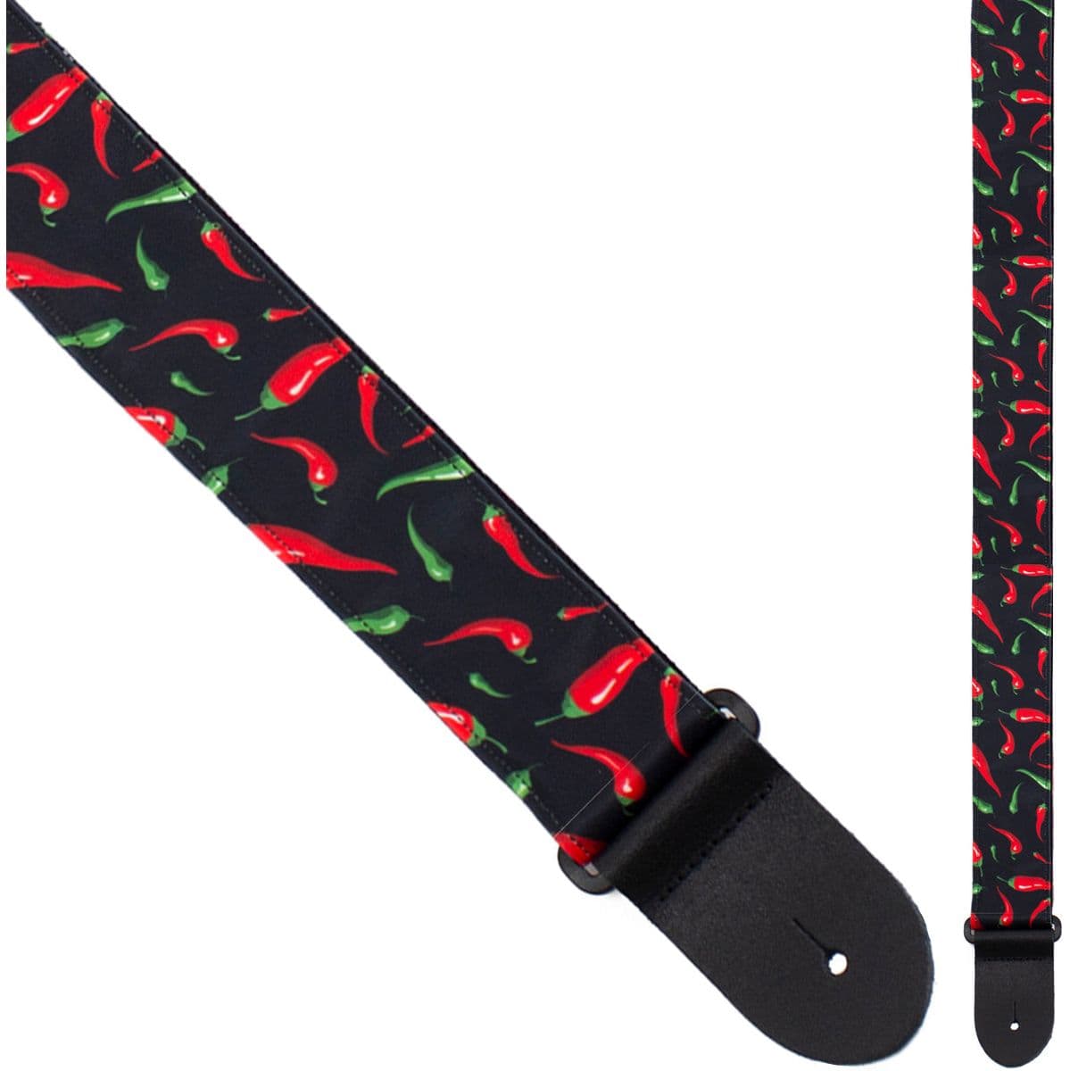 7644 2 Red Peppers Fabricu Guitar Strap — Perris