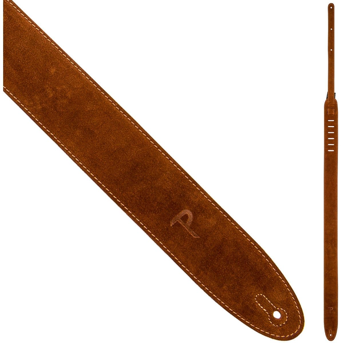 200 2.5 Soft Suede Guitar Strap Brown — Perris