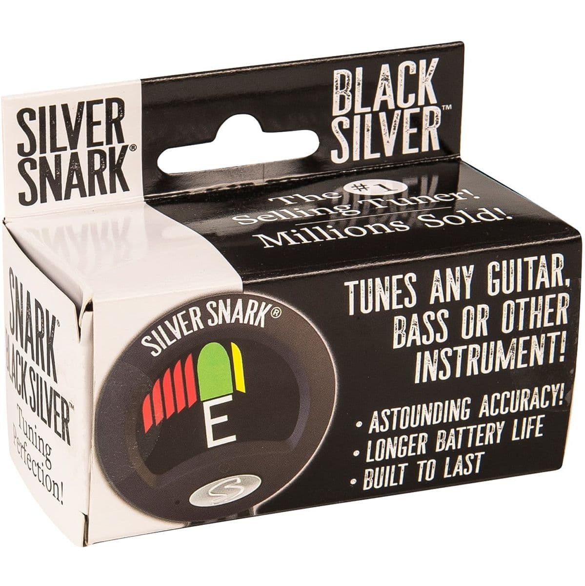 Silver 2 - Clip On Chromatic Guitar Tuner - Black Silver — Snark Tuner