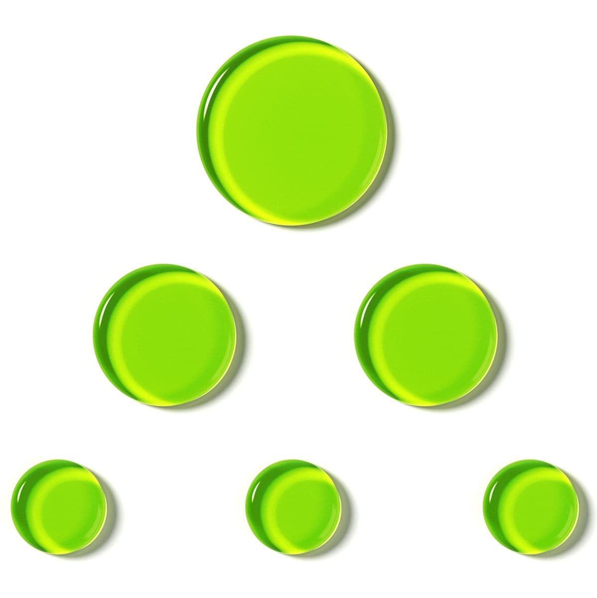 6 Mini Gel Pads w/ Case Alien Green — SlapKlatz