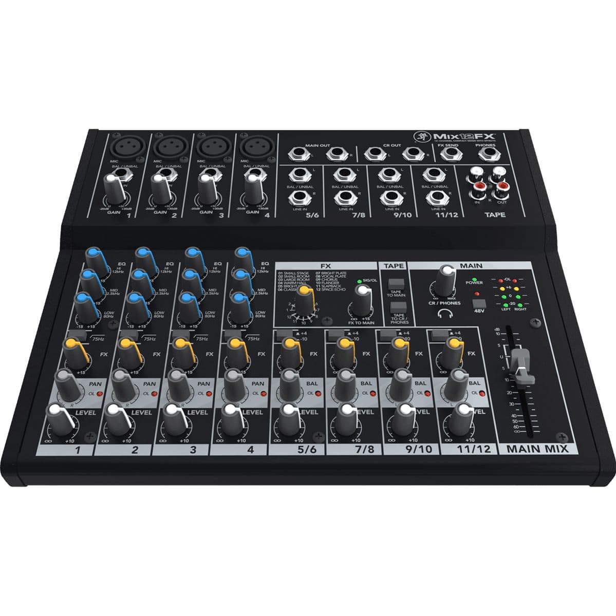 MIX12FX 12 Channels 18 Inputs + Effects — Mackie