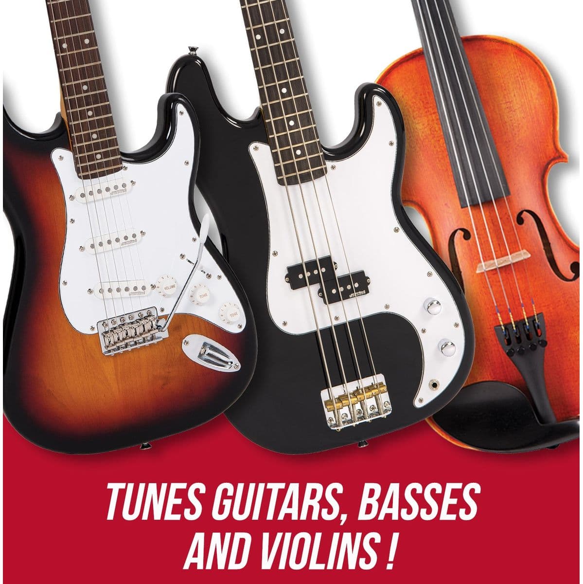 Guitar Bass And Violin Clip On Tuner - Black — Snark Tuner
